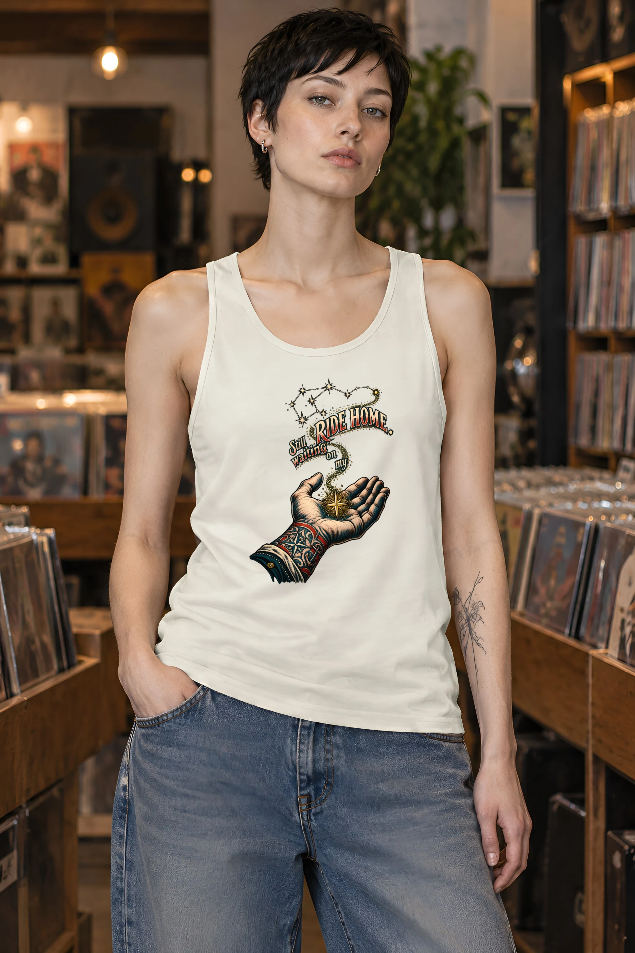 "Waiting On My Ride Home" Unisex Jersey Tank