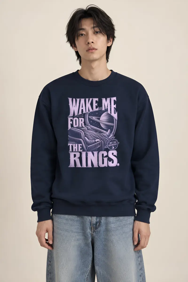 "WAKE ME FOR THE RINGS." Heavy Blend Unisex Crewneck Sweatshirt