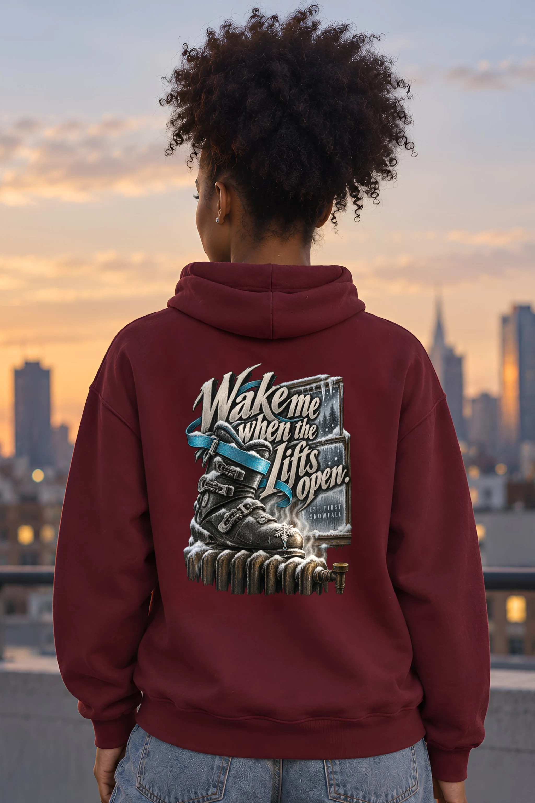 "Wake Me When the Lifts Open" Unisex Pullover Hoodie