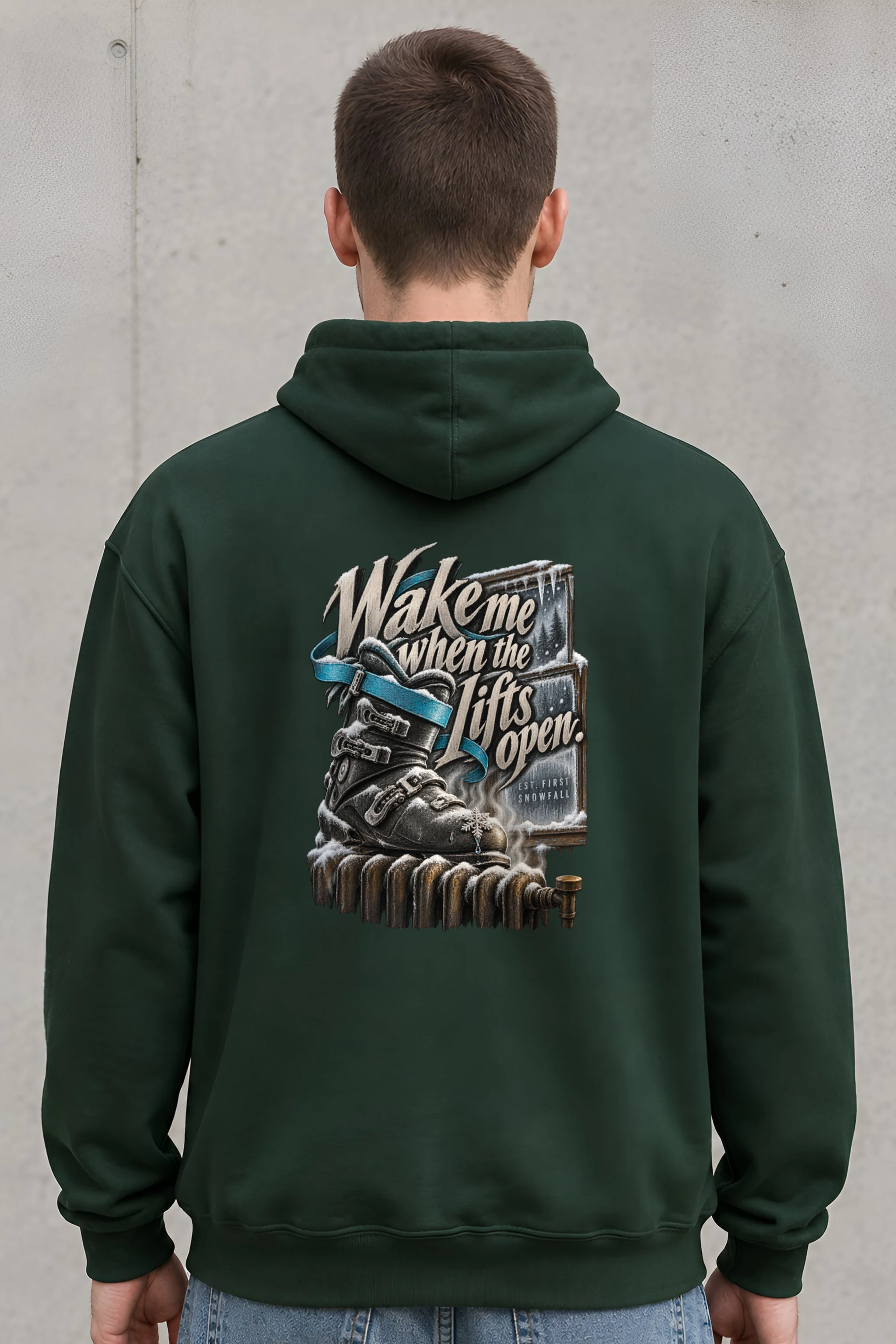 "Wake Me When the Lifts Open" Unisex Pullover Hoodie