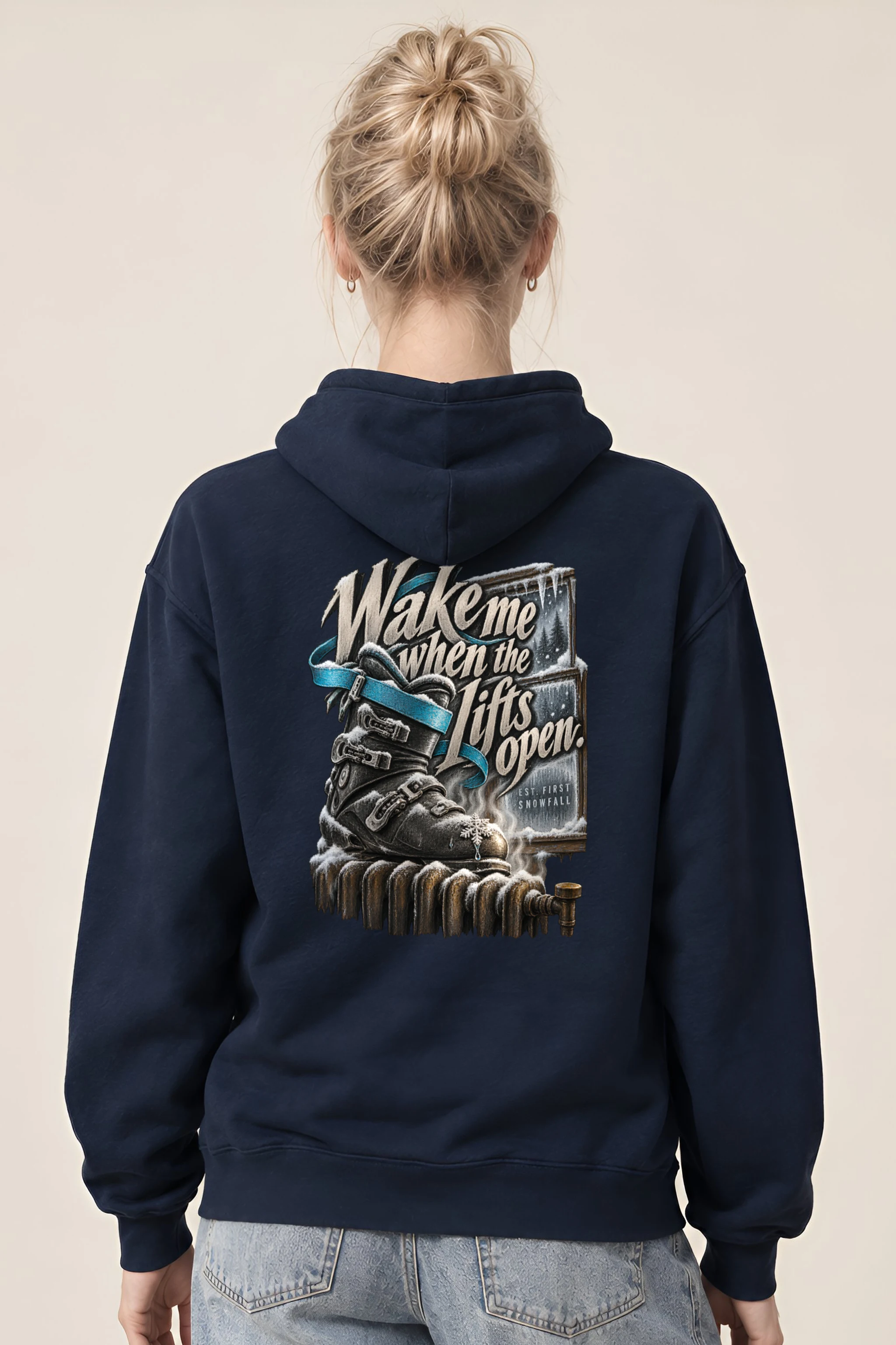 "Wake Me When the Lifts Open" Unisex Pullover Hoodie