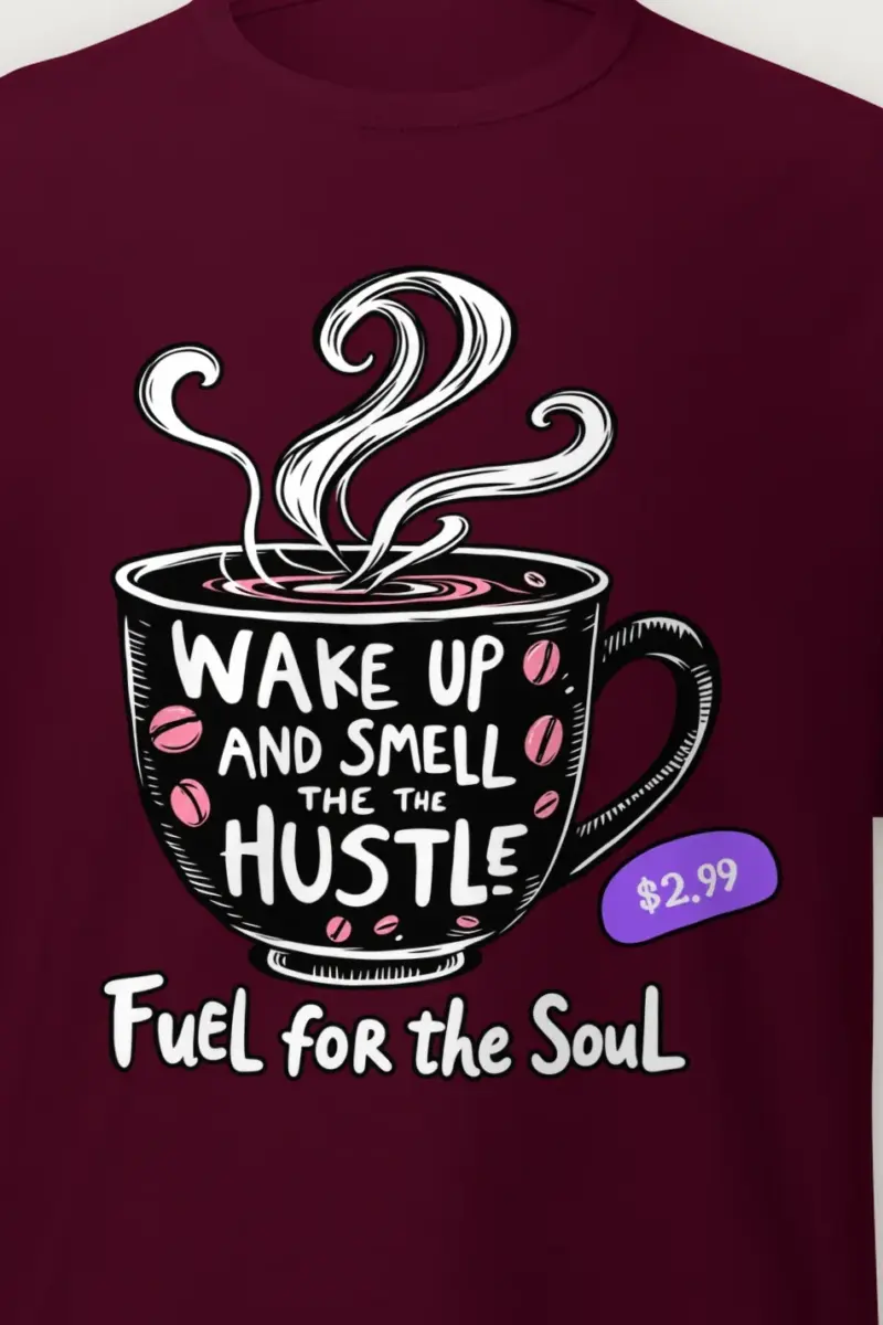 "Wake Up Hustle" Heavyweight Unisex Crewneck T-shirt