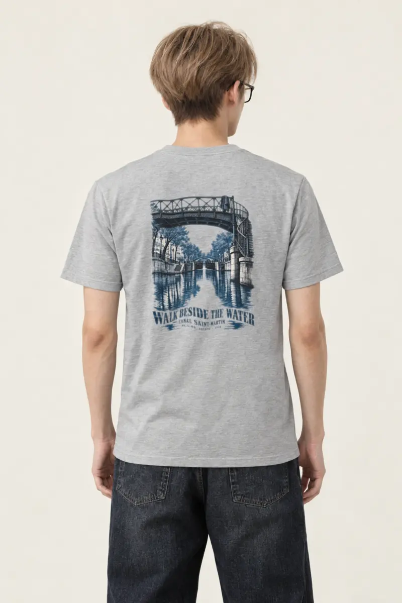 "Walk Beside the Water" Heavyweight Unisex Crewneck T-shirt