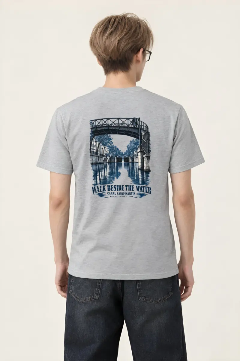 "Walk Beside the Water" Heavyweight Unisex Crewneck T-shirt