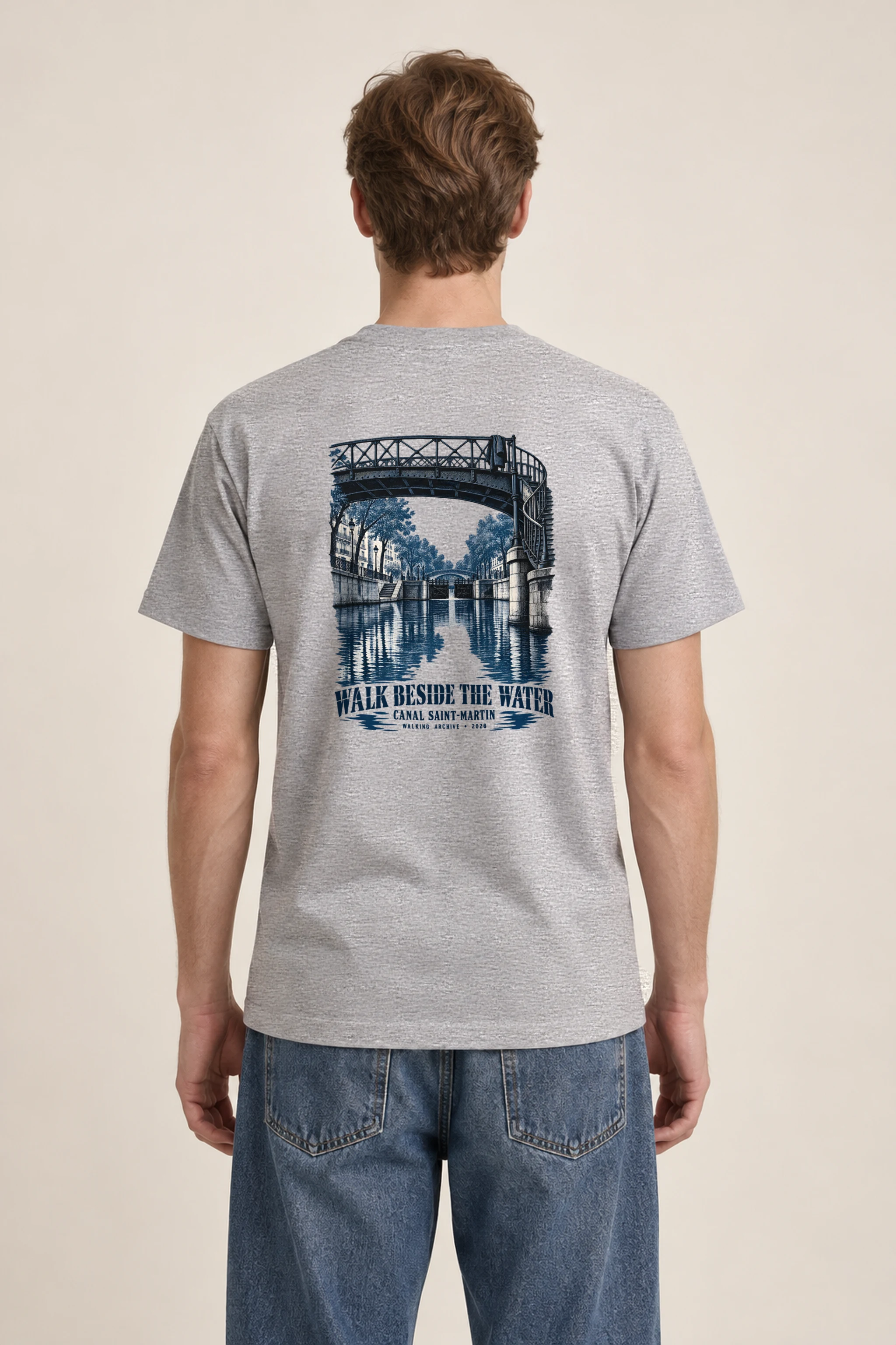 "Walk Beside the Water" Heavyweight Unisex Crewneck T-shirt