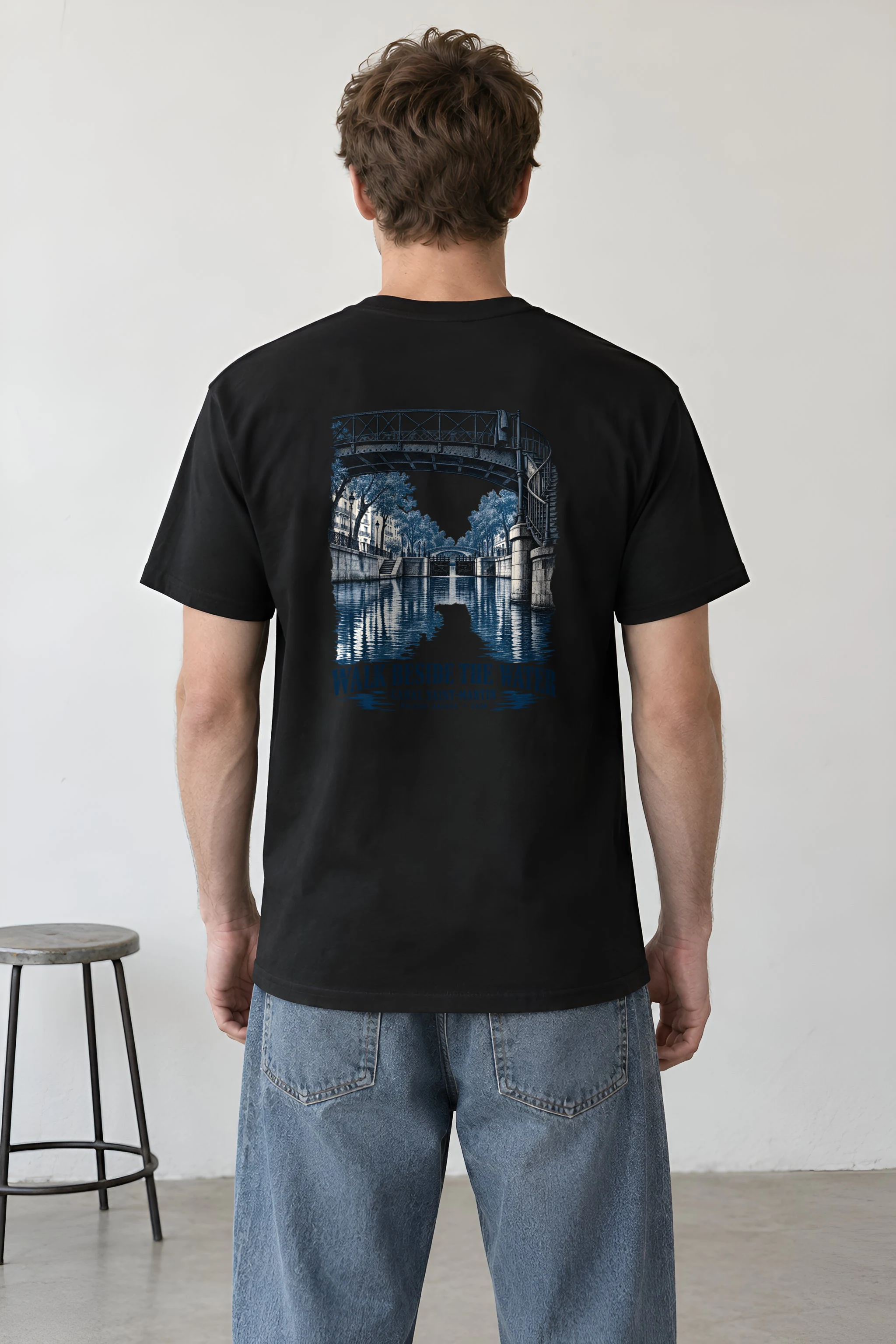 "Walk Beside the Water" Heavyweight Unisex Crewneck T-shirt