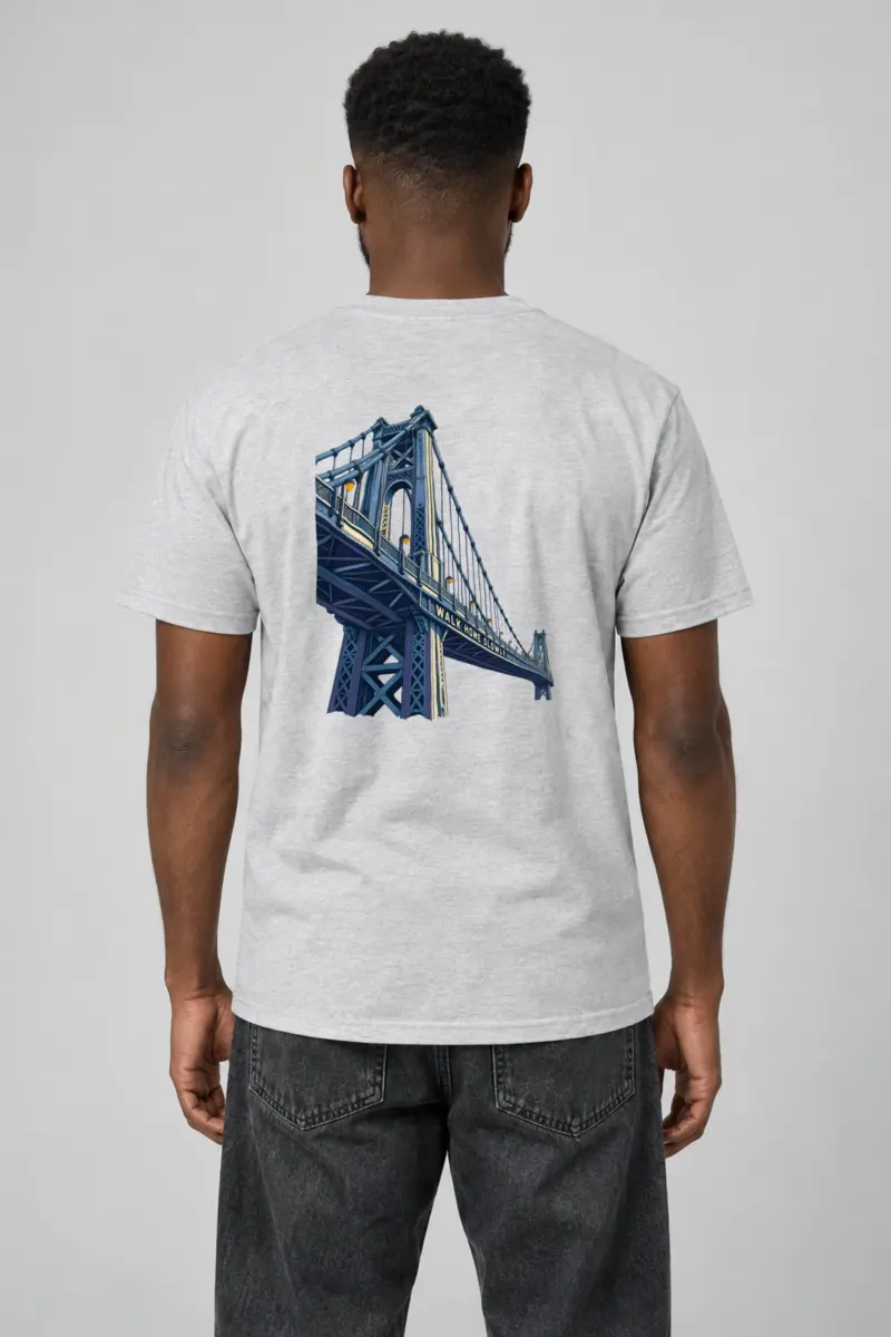 "Walk Home Slowly" Heavyweight Unisex Crewneck T-shirt