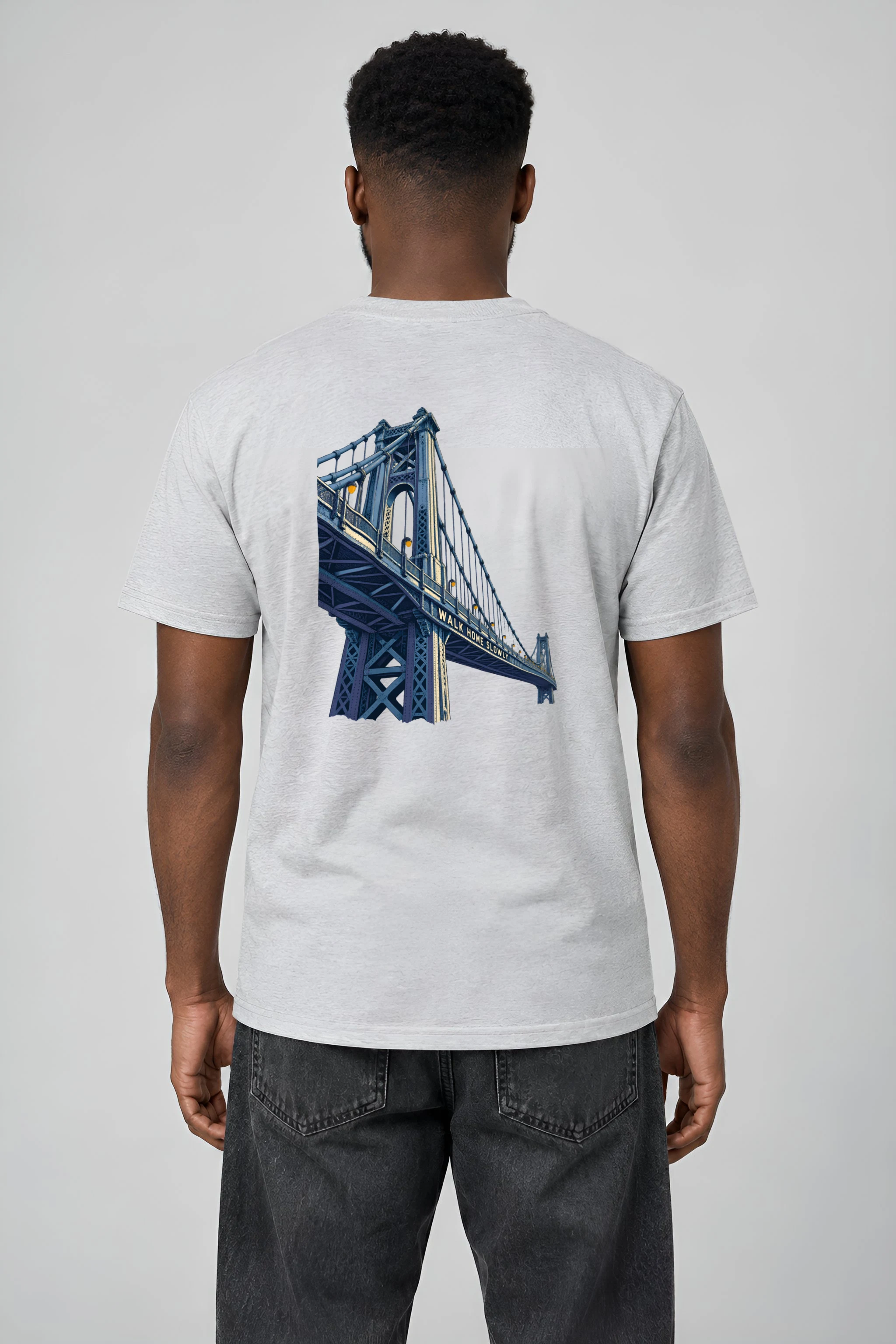 "Walk Home Slowly" Heavyweight Unisex Crewneck T-shirt