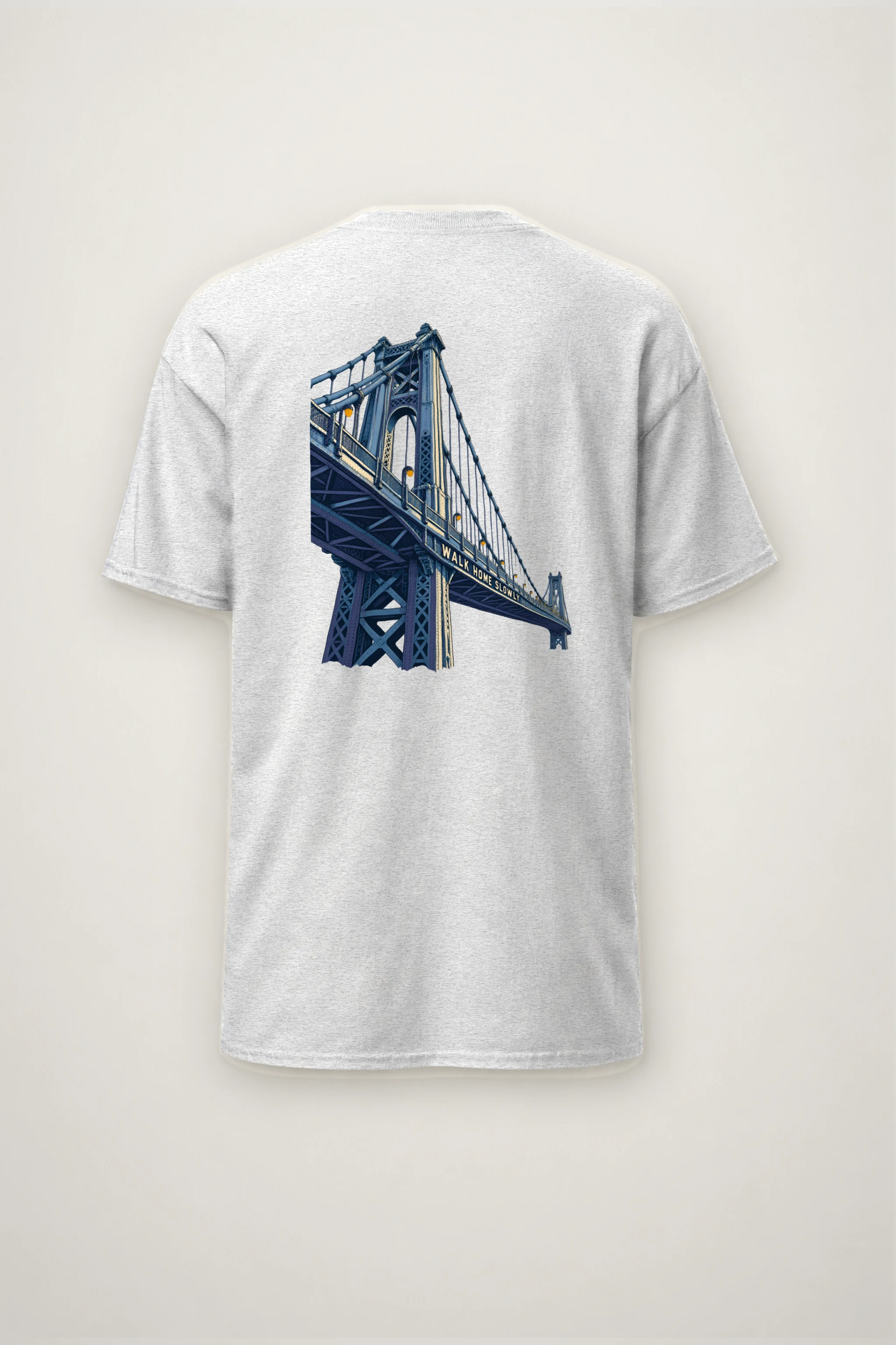 "Walk Home Slowly" Heavyweight Unisex Crewneck T-shirt