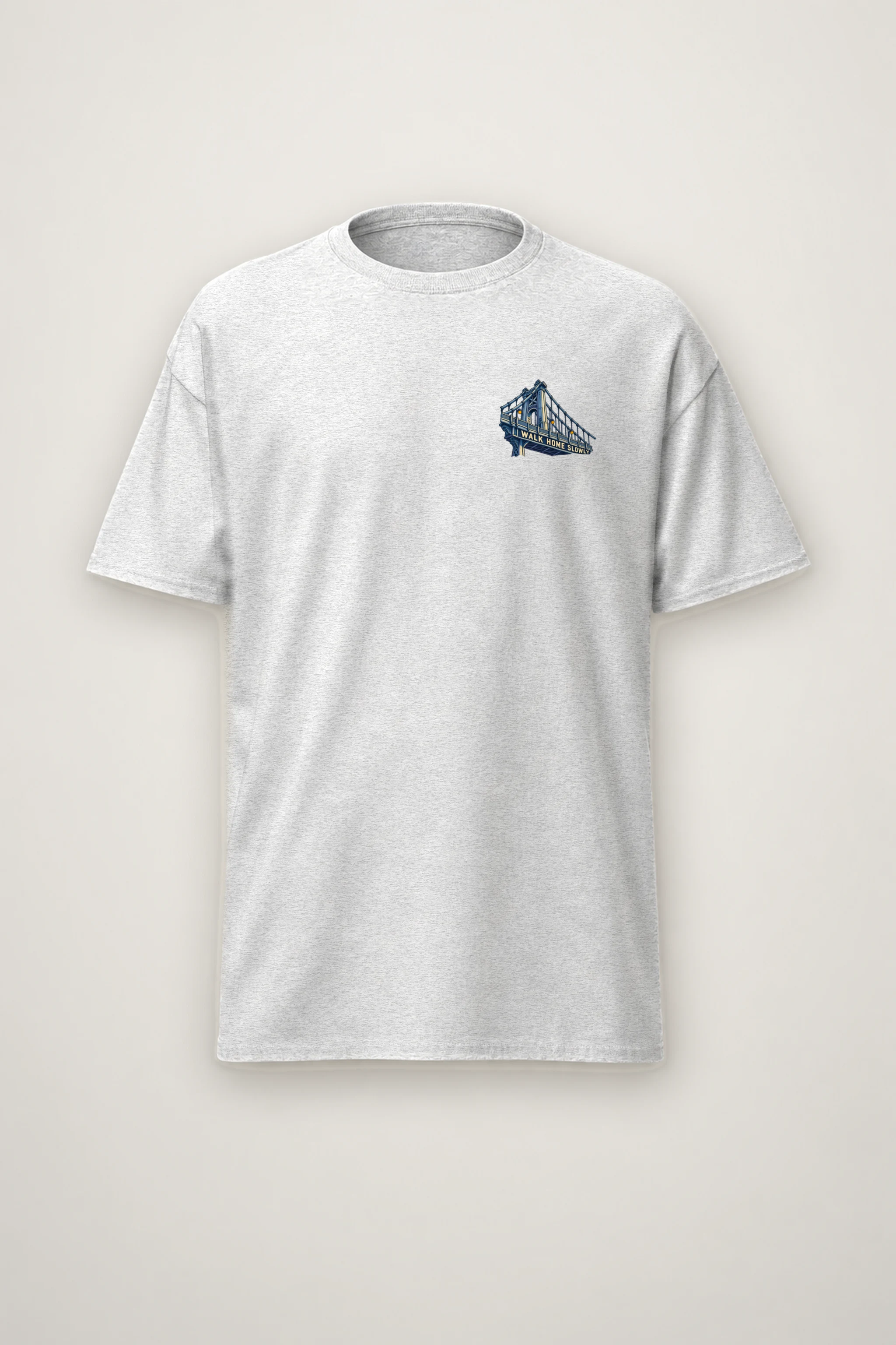 "Walk Home Slowly" Heavyweight Unisex Crewneck T-shirt