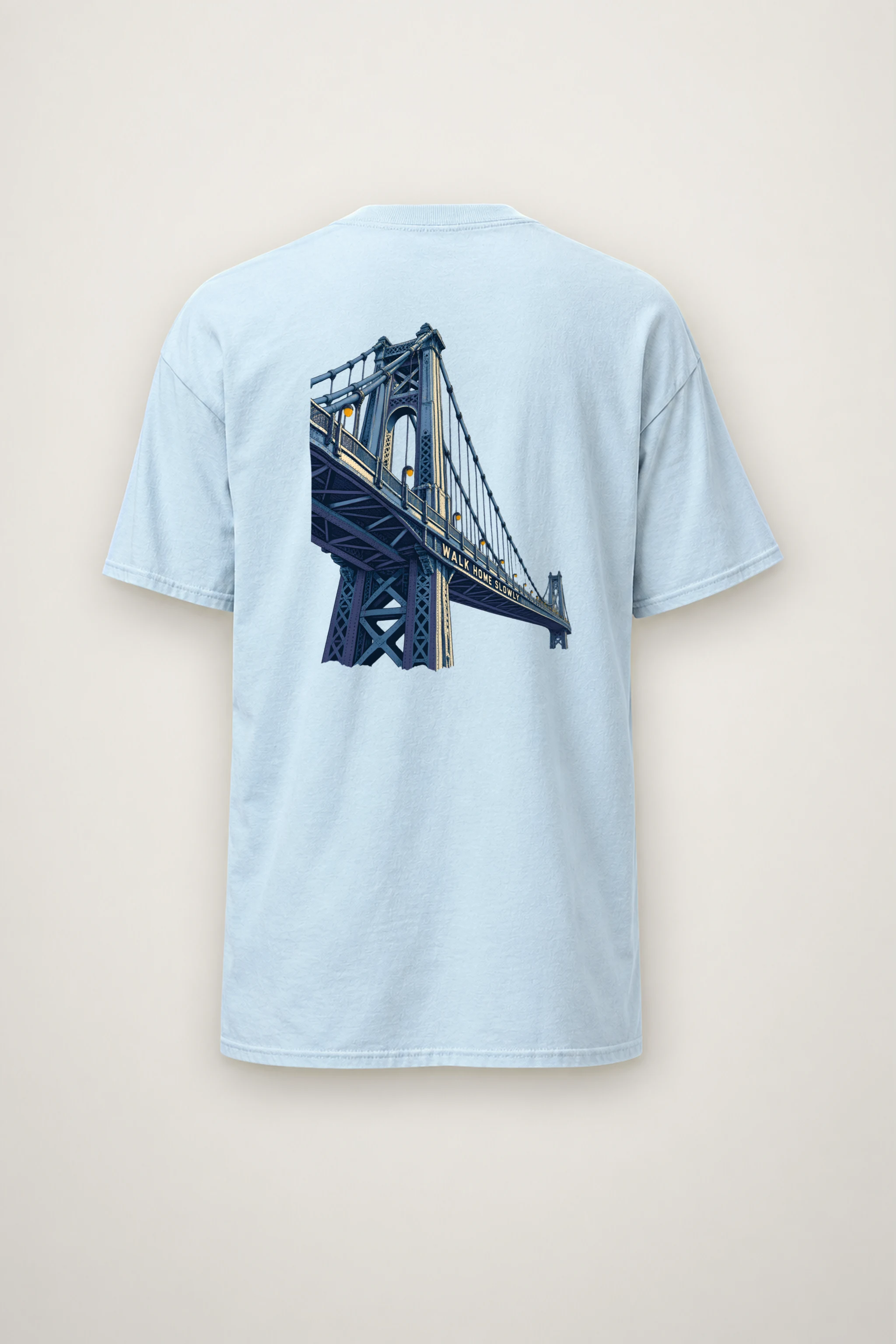 "Walk Home Slowly" Heavyweight Unisex Crewneck T-shirt