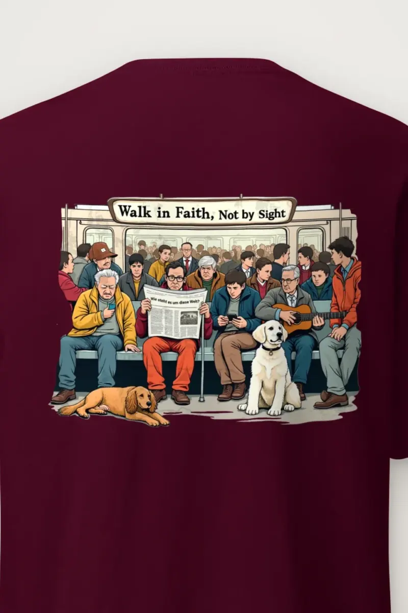 "Walk In Faith" Heavyweight Unisex Crewneck T-shirt