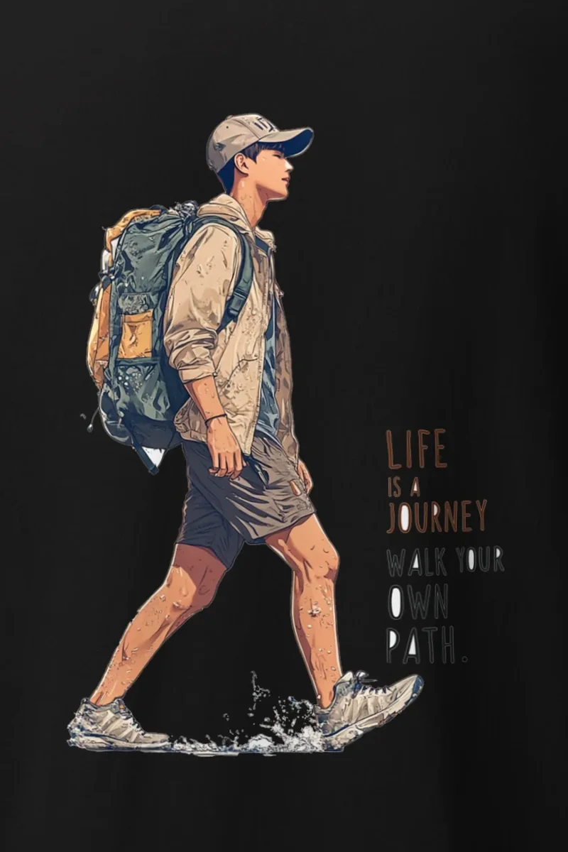 "Walk Your Own Path" Heavyweight Unisex Crewneck T-shirt