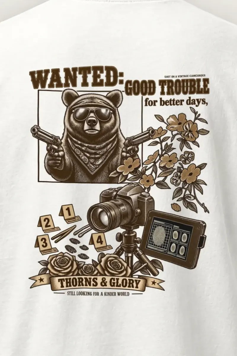 "Wanted Good Trouble" Heavyweight Unisex Crewneck T-shirt