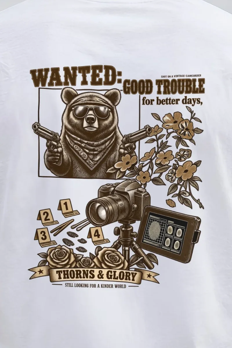 "Wanted Good Trouble" Heavyweight Unisex Crewneck T-shirt