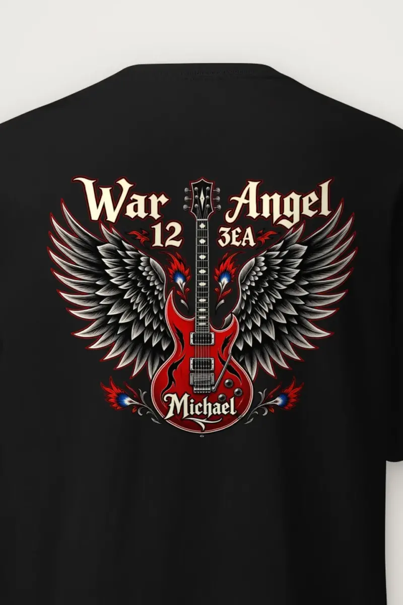 "War Angel Guitar" Heavyweight Unisex Crewneck T-shirt