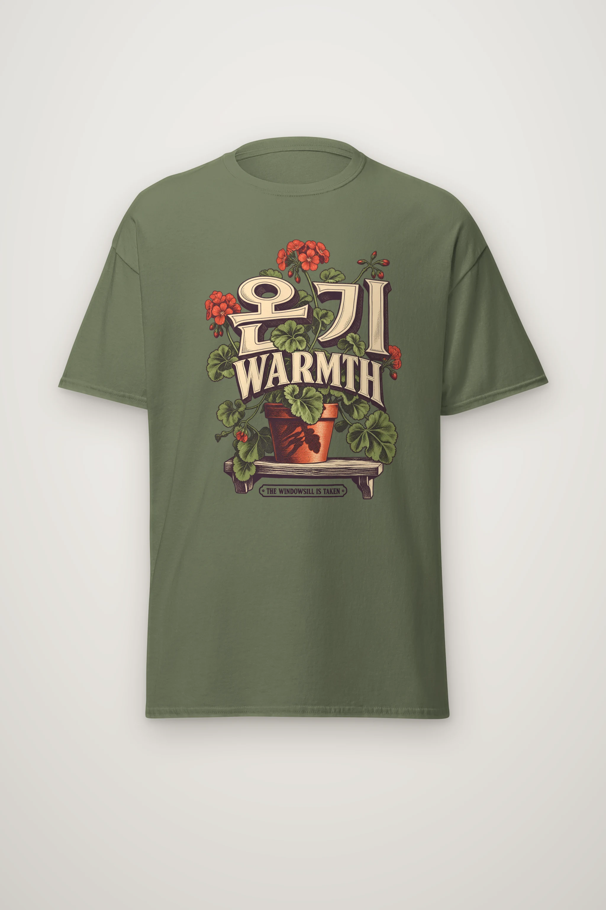 "Warmth Windowsill" Heavyweight Unisex Crewneck T-shirt