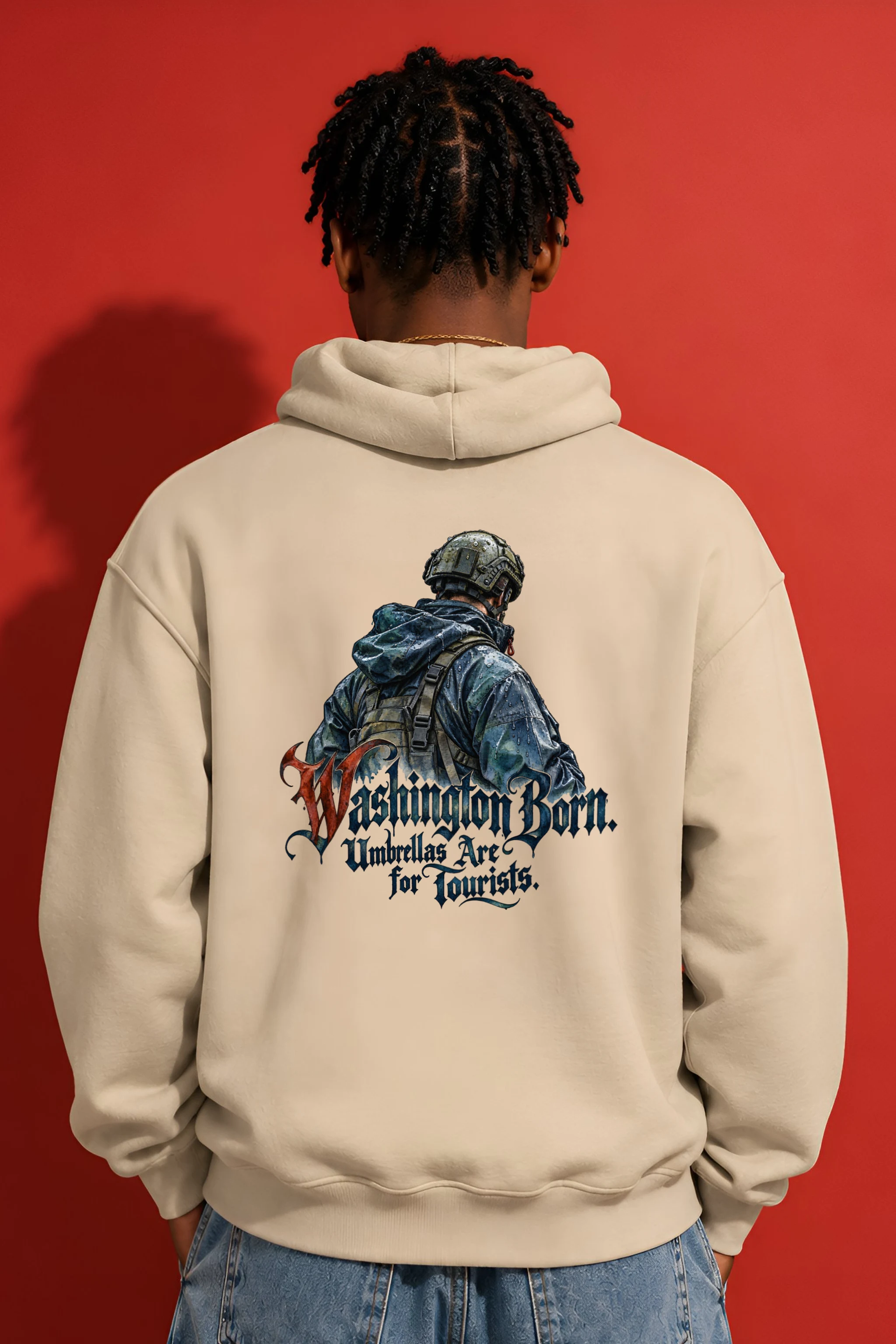 "Washington Born" Heavy Blend Unisex Pullover Hoodie