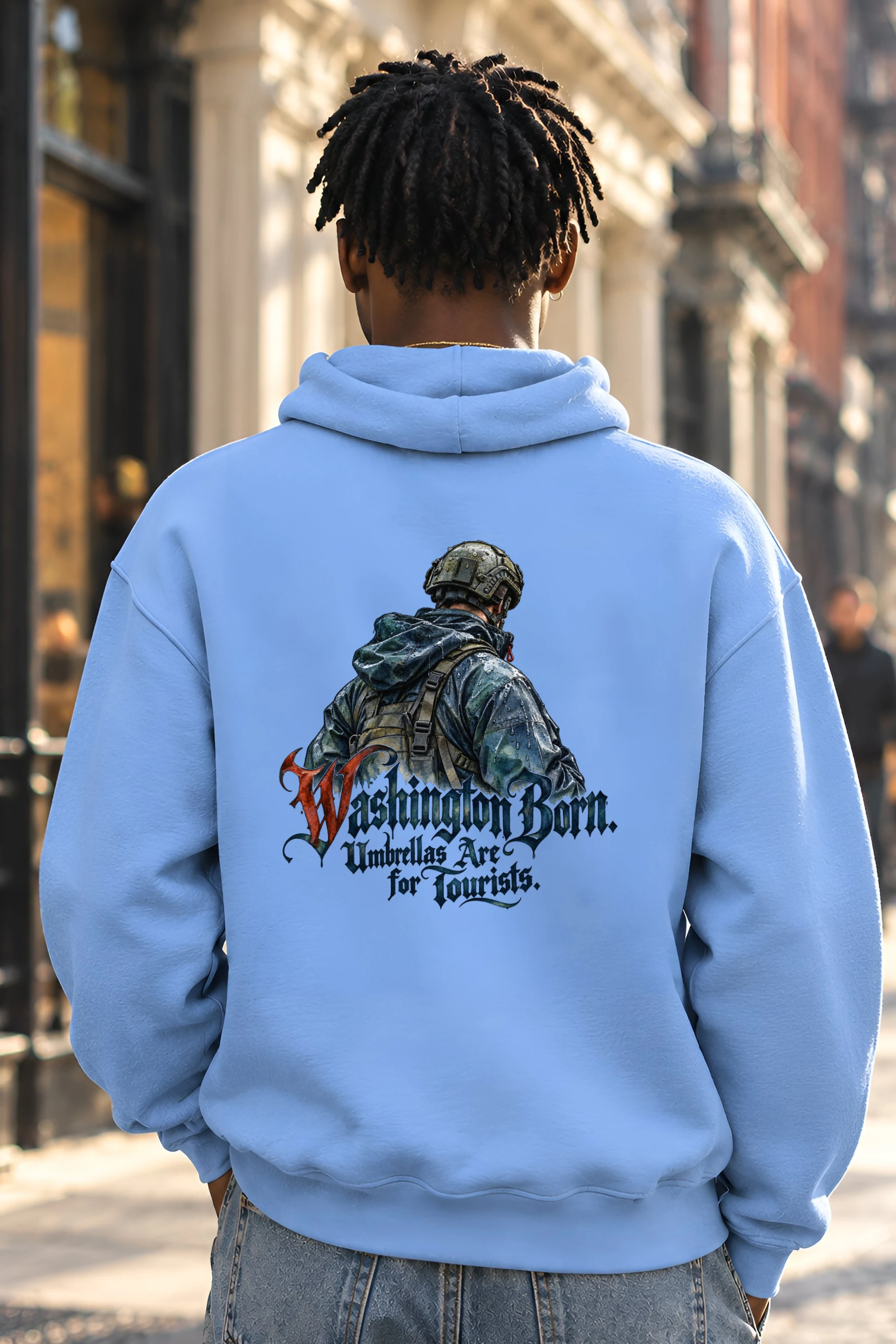 "Washington Born" Heavy Blend Unisex Pullover Hoodie