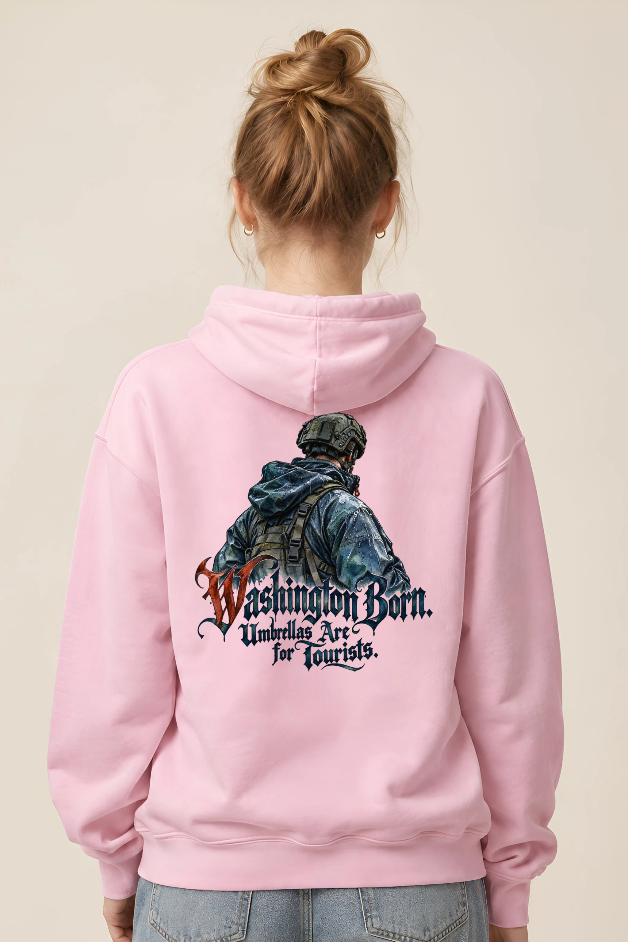 "Washington Born" Heavy Blend Unisex Pullover Hoodie
