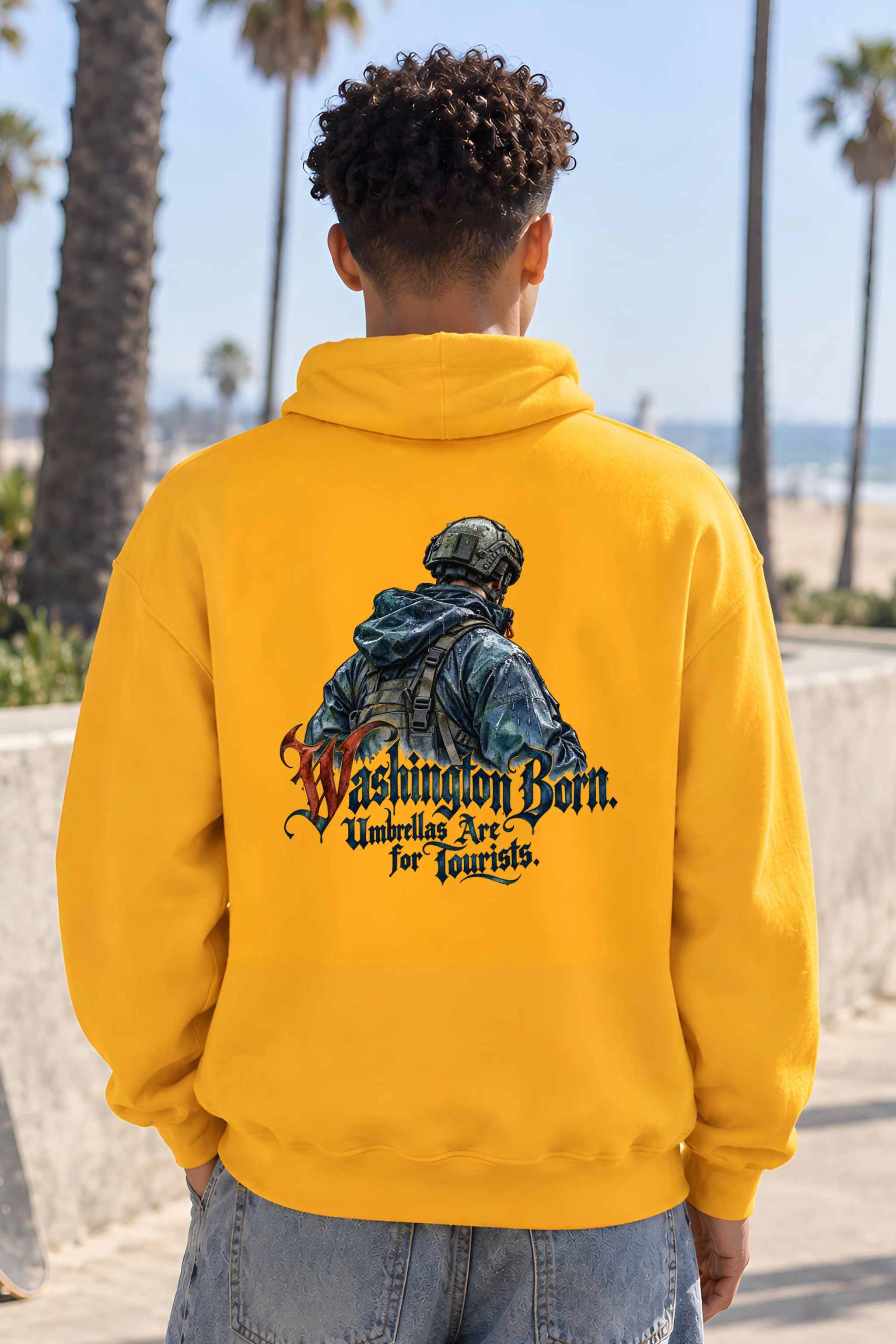 "Washington Born" Heavy Blend Unisex Pullover Hoodie