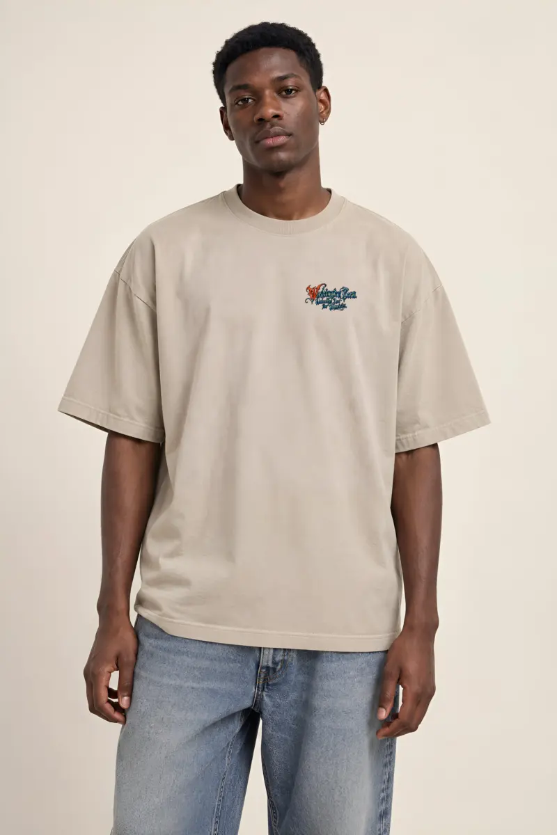 "Washington Born Umbrellas Are for Tourists" Unisex Oversized Heavyweight Crewneck T-Shirt