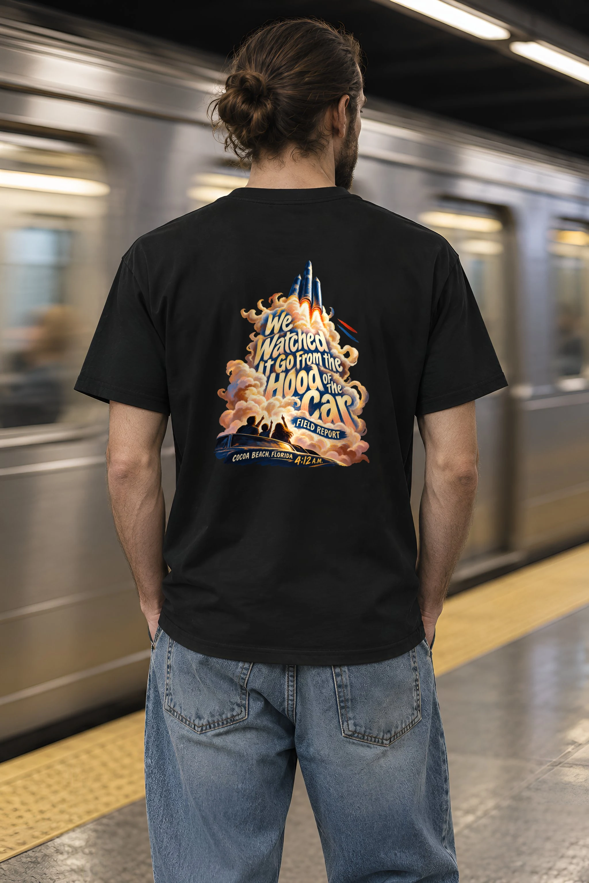 "Watched It From the Hood" Heavyweight Unisex Crewneck T-shirt