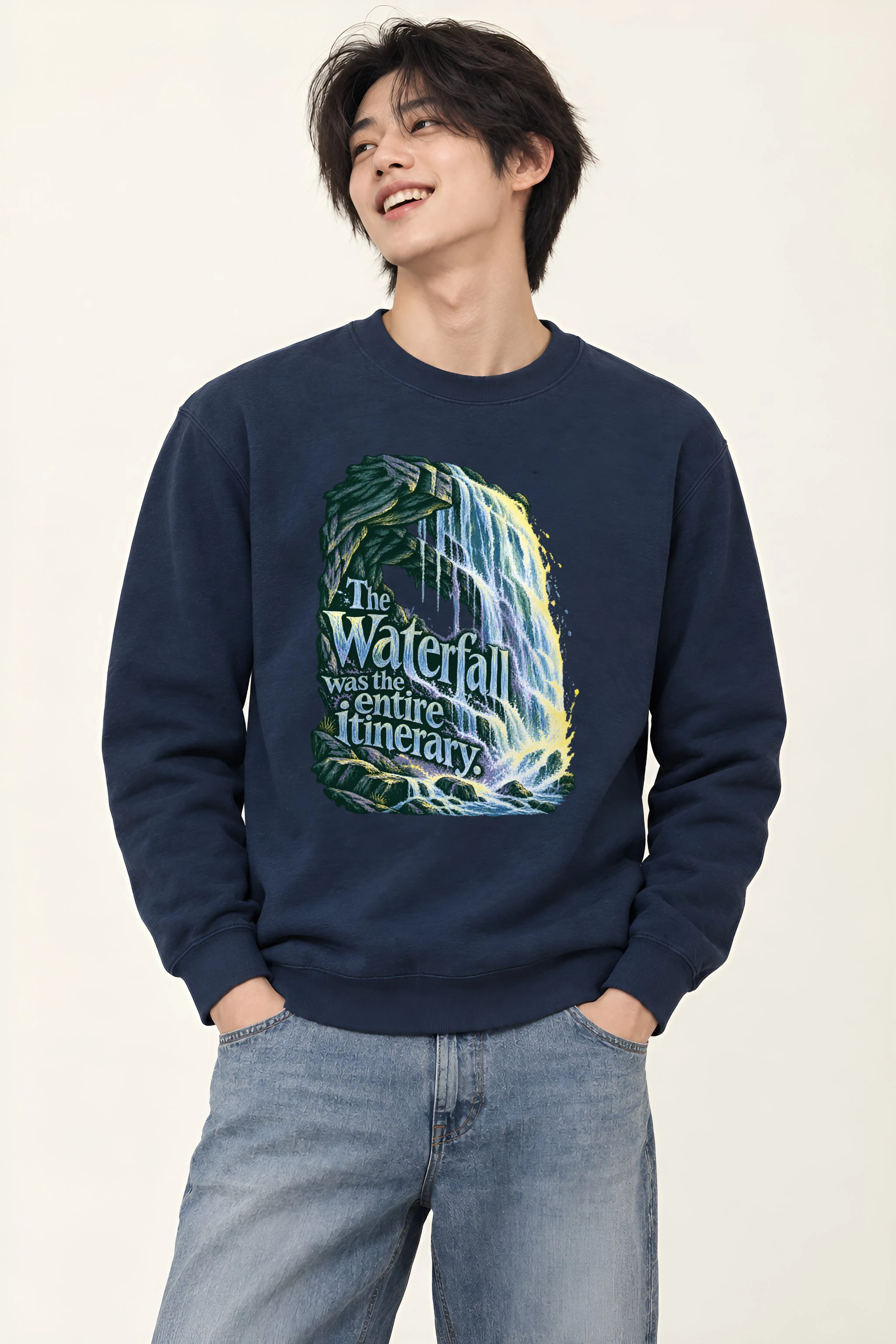 "Waterfall Itinerary" Unisex Crewneck Sweatshirt