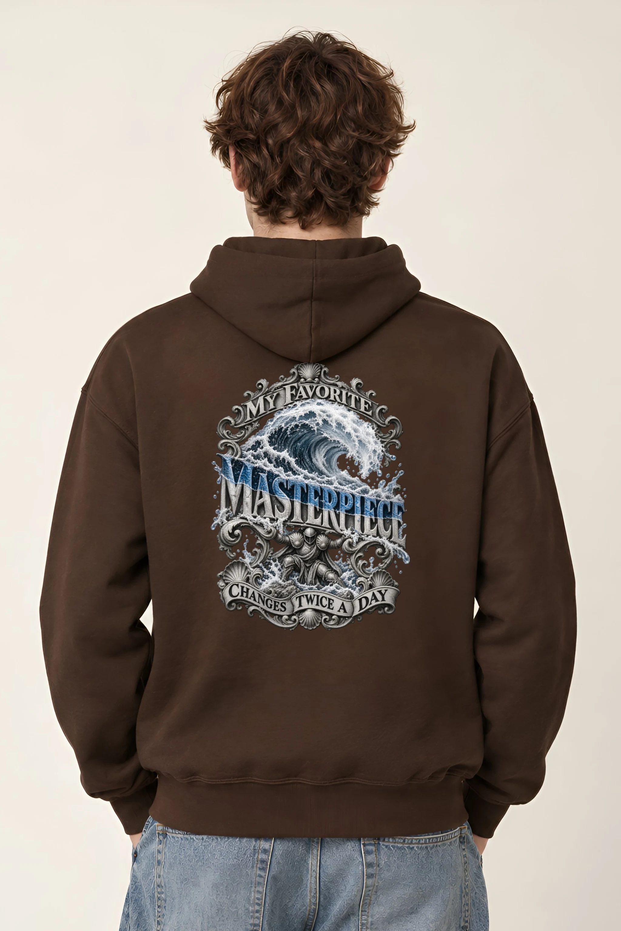 "Wave Masterpiece" Heavy Blend Unisex Pullover Hoodie