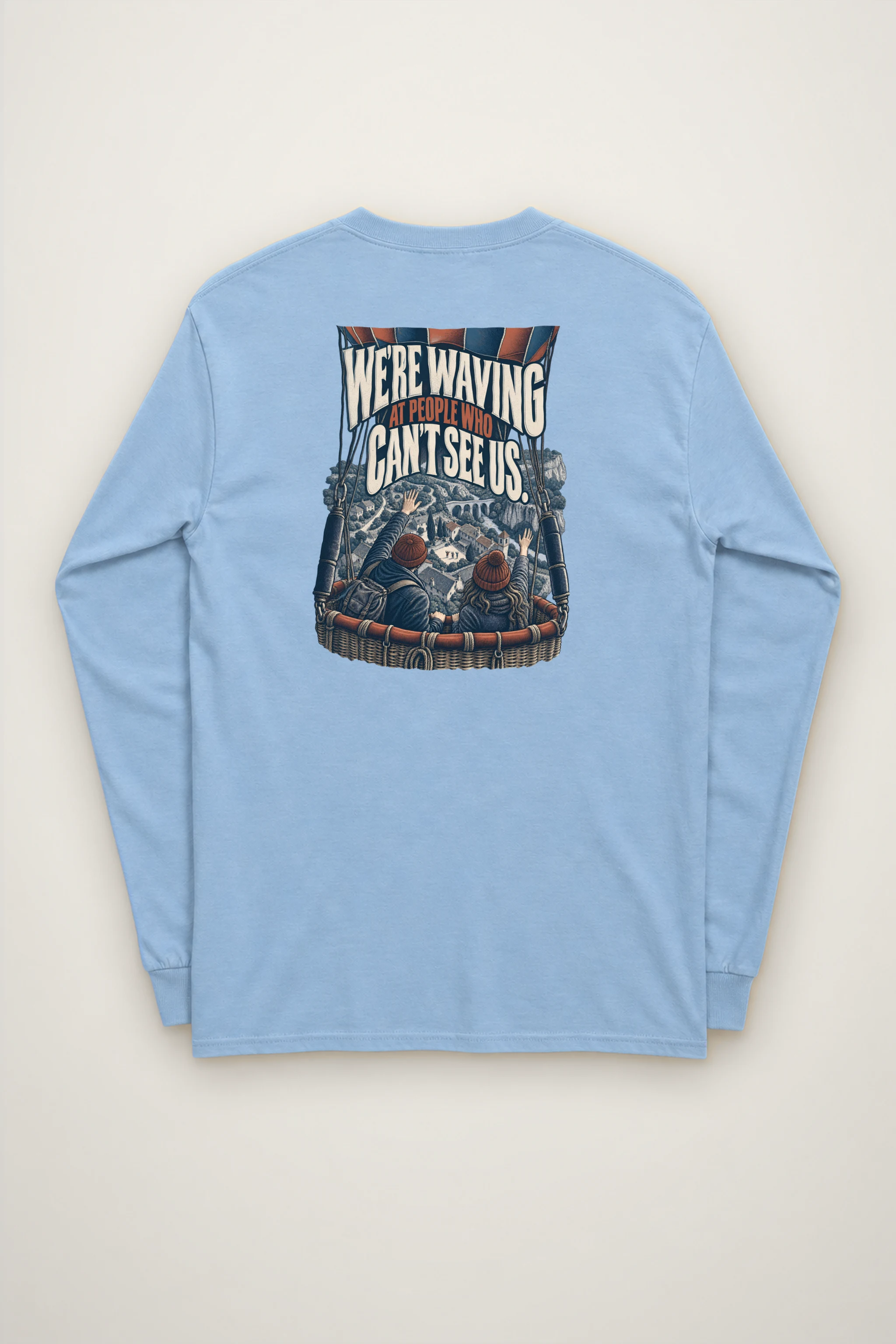 "Waving From the Balloon" Unisex Longsleeve T-shirt