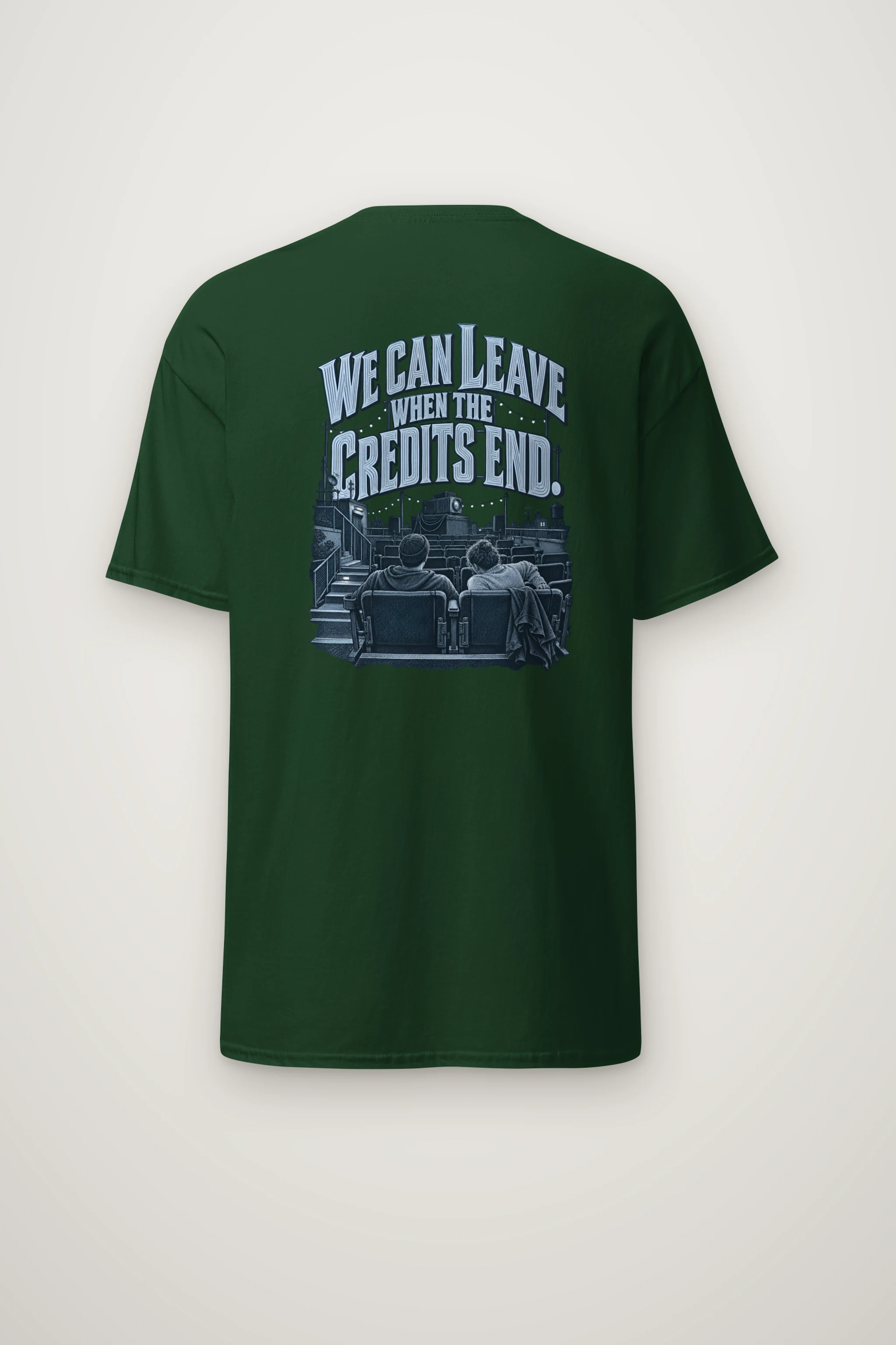 "We Can Leave When the Credits End" Heavyweight Unisex Crewneck T-shirt