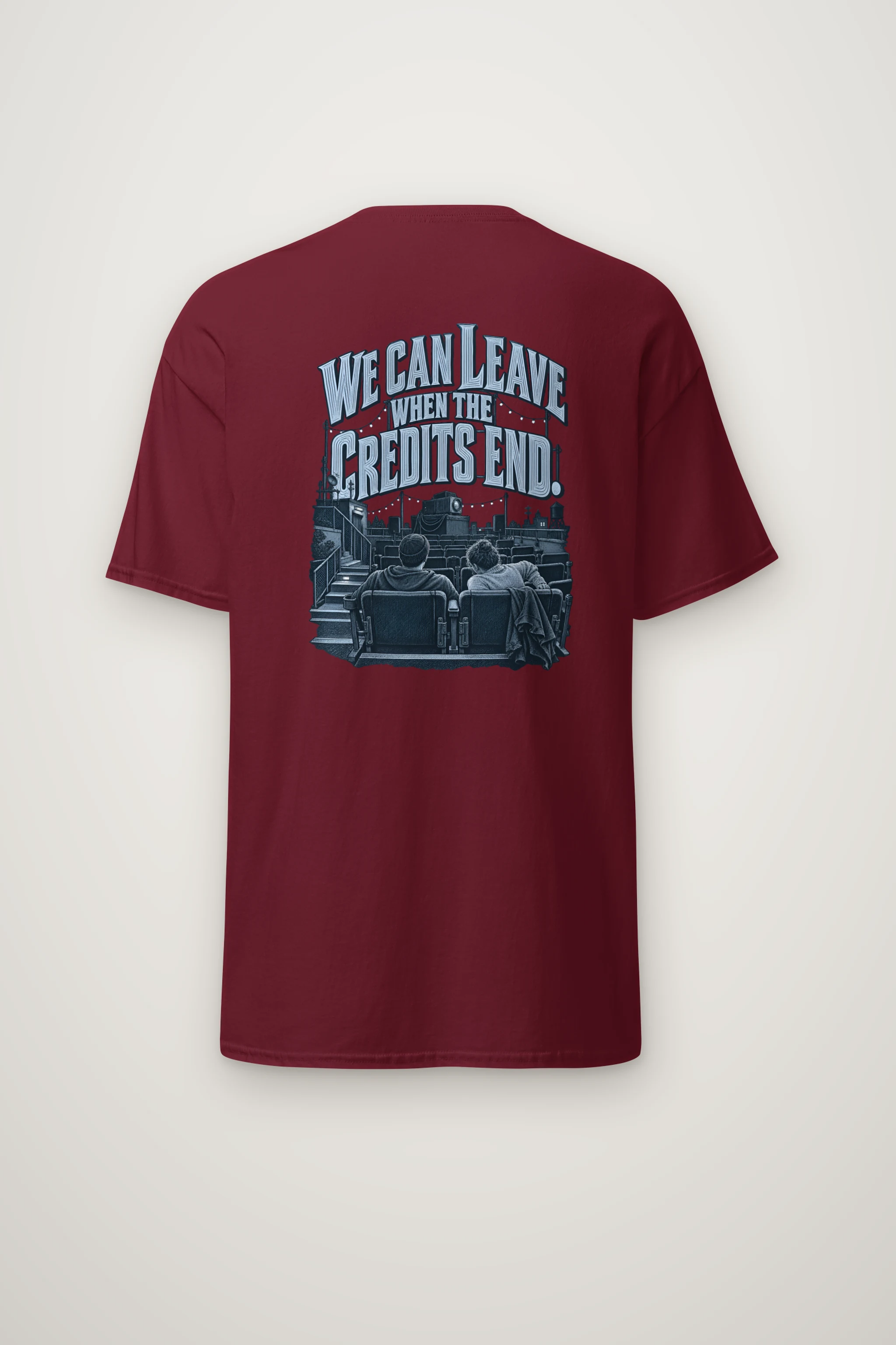 "We Can Leave When the Credits End" Heavyweight Unisex Crewneck T-shirt