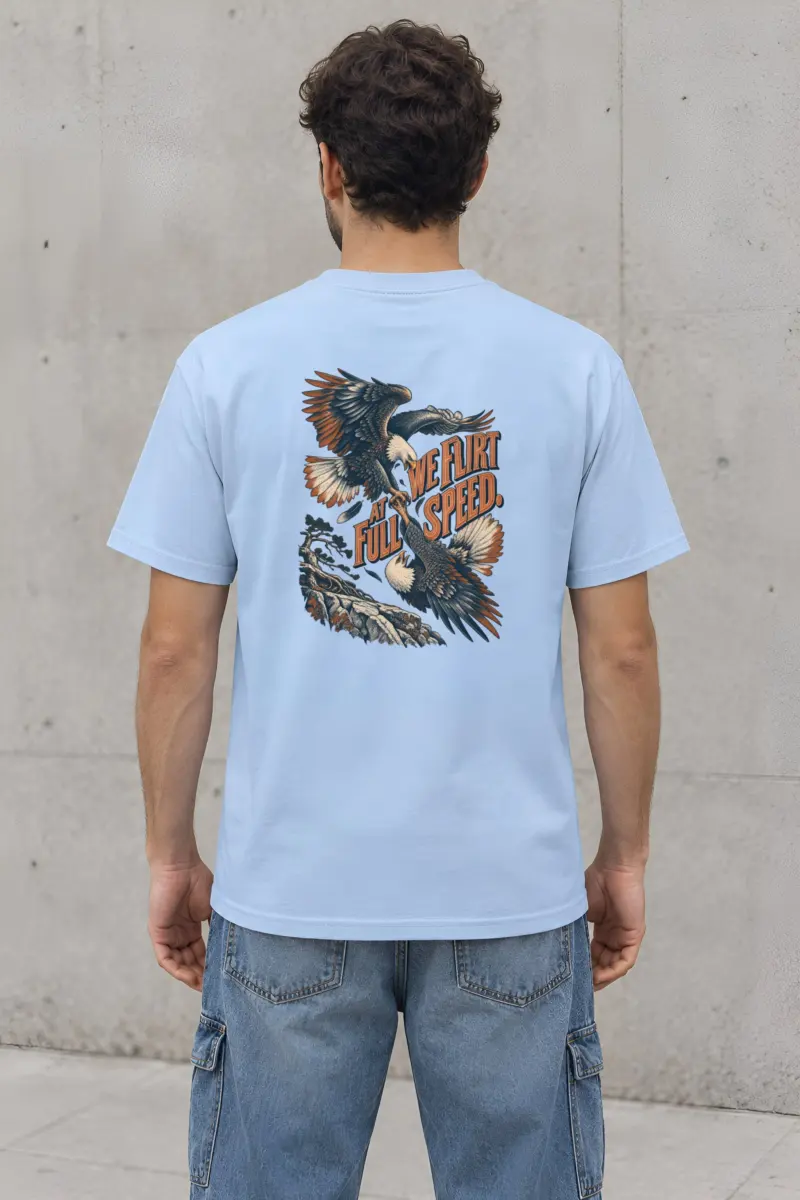 "We Flirt at Full Speed" Heavyweight Unisex Crewneck T-shirt