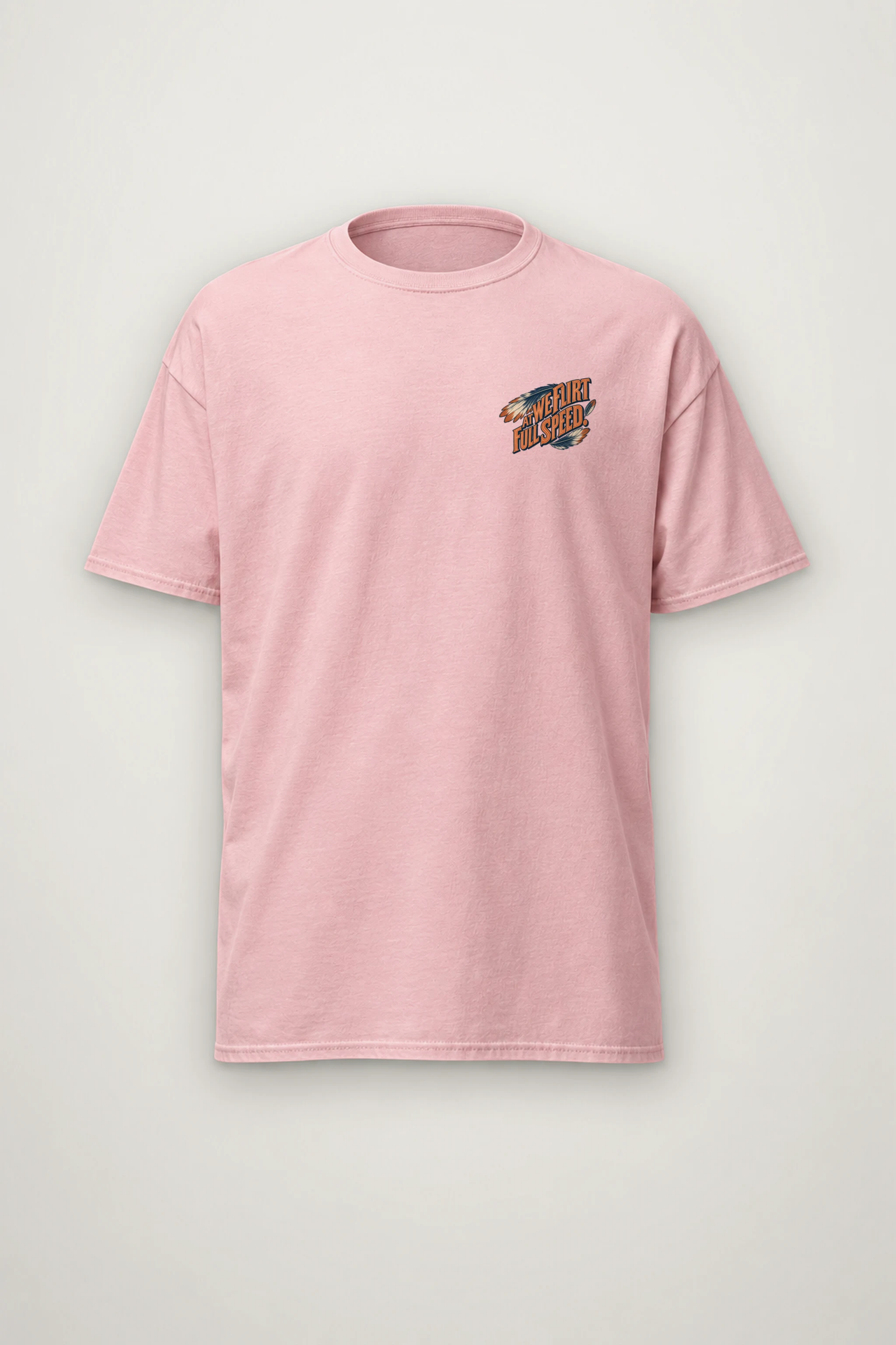 "We Flirt at Full Speed" Heavyweight Unisex Crewneck T-shirt
