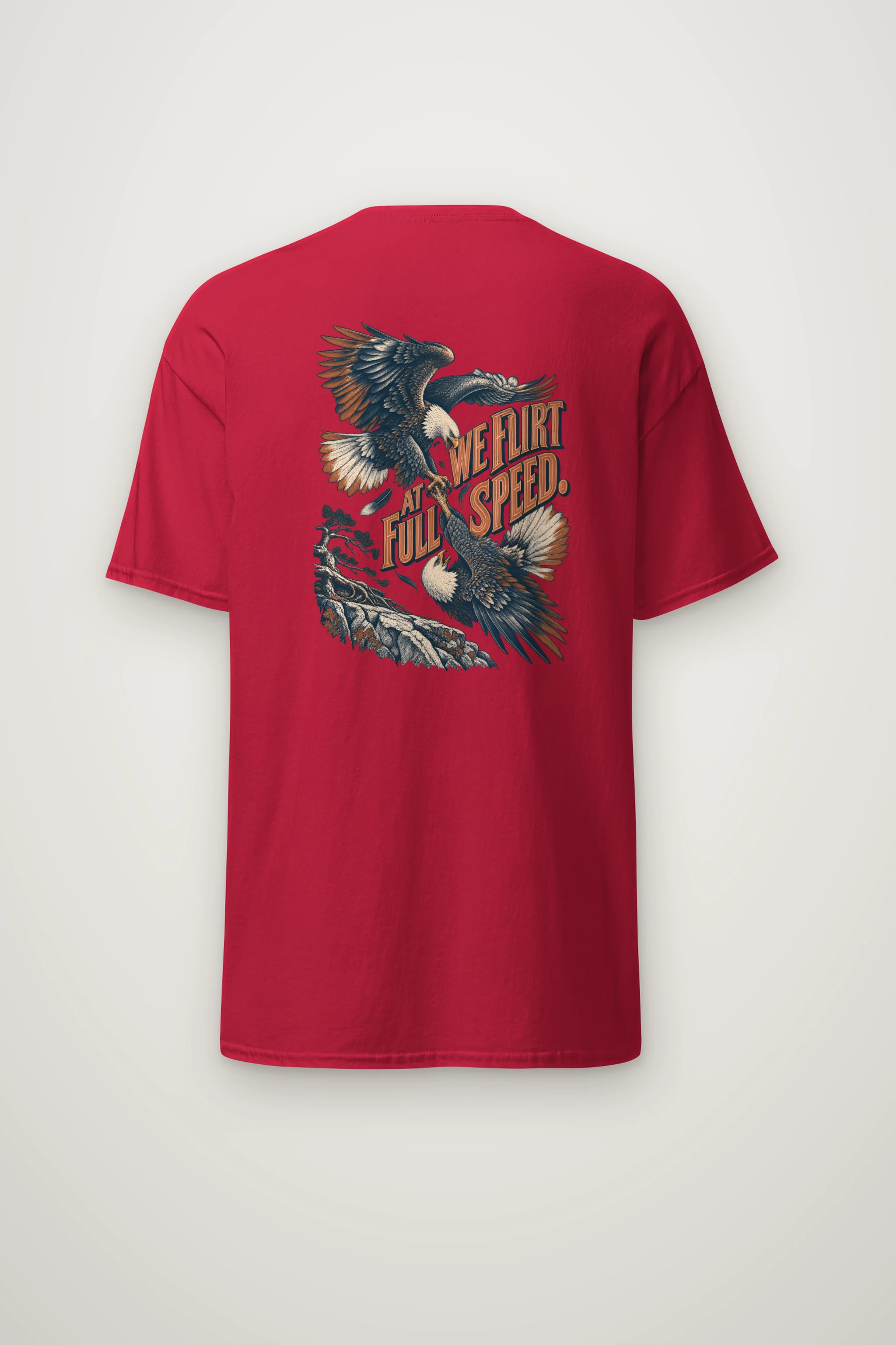 "We Flirt at Full Speed" Heavyweight Unisex Crewneck T-shirt