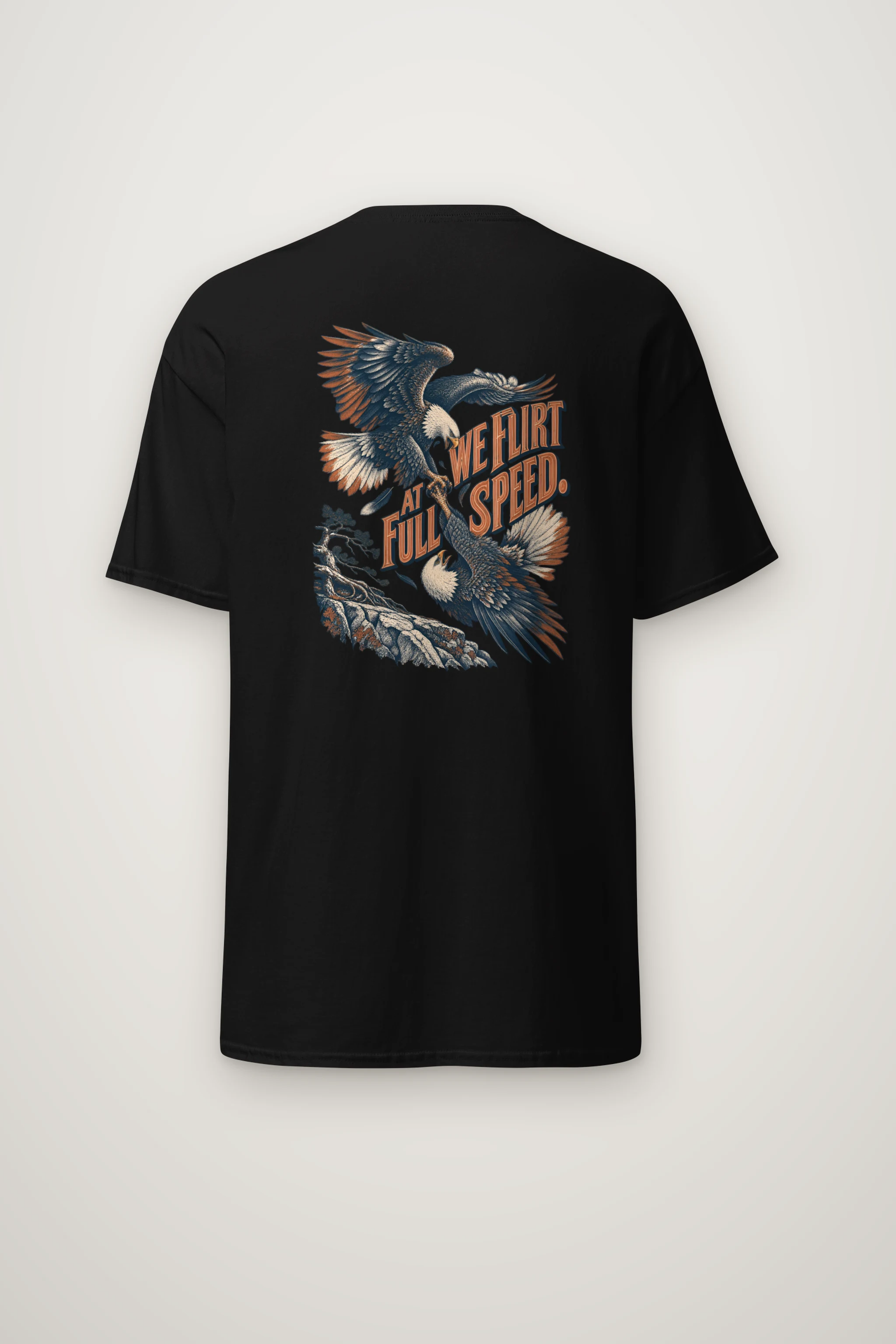 "We Flirt at Full Speed" Heavyweight Unisex Crewneck T-shirt