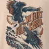 "We Flirt at Full Speed" Men's Oversized Heavyweight Crewneck T-Shirt