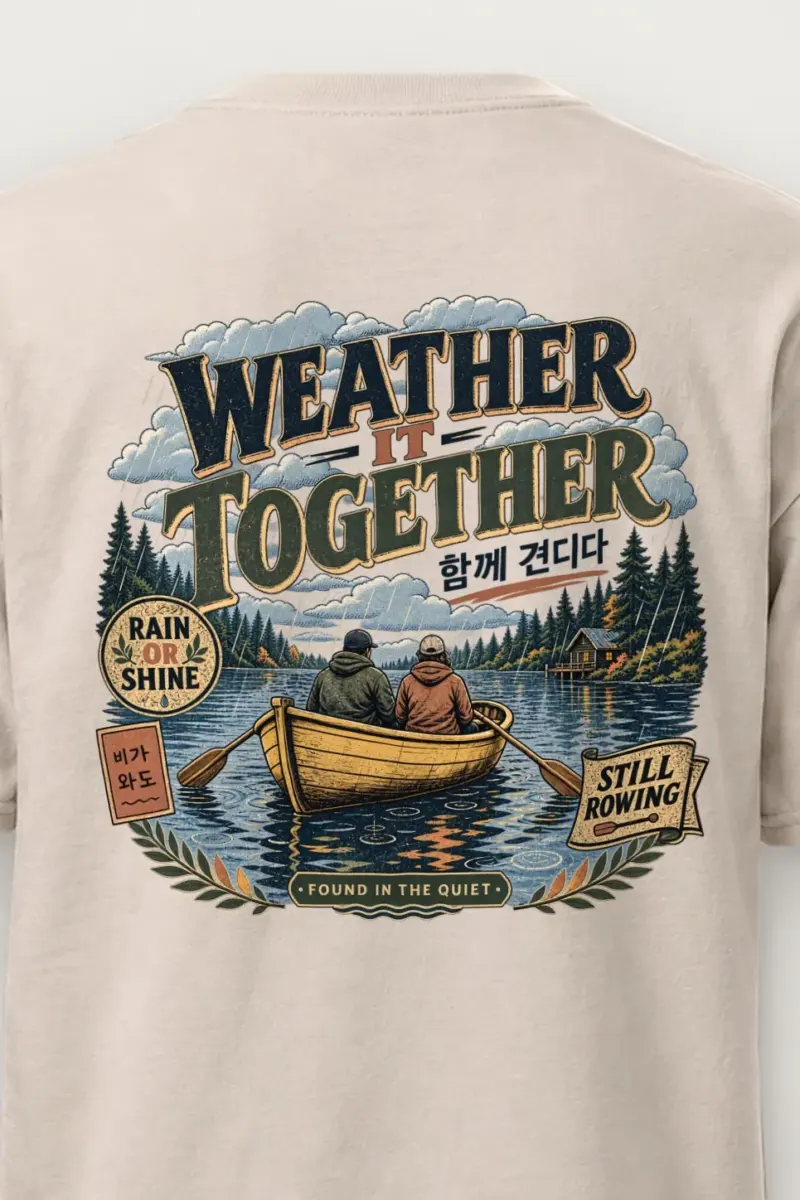 "Weather It Together" Heavyweight Unisex Crewneck T-shirt
