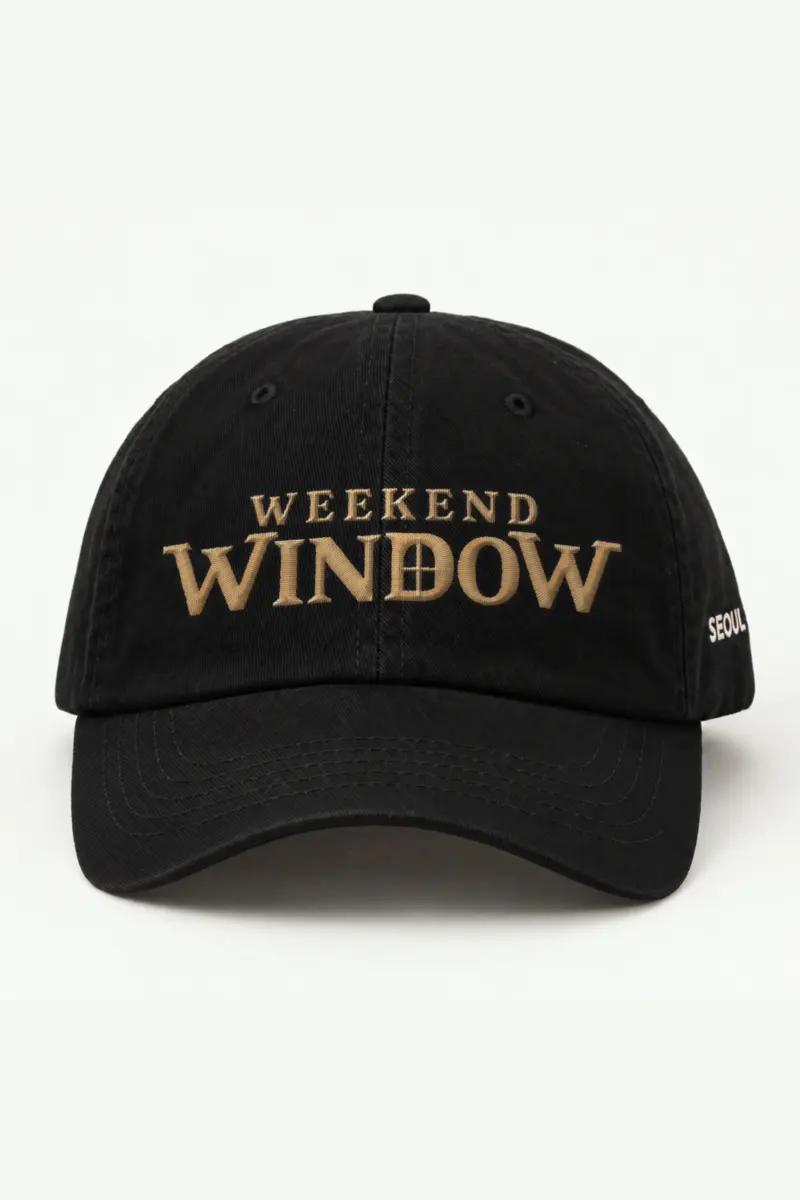 "WEEKEND WINDOW" Classic Dad Hat · Embroidered — black/cap-front
