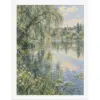"Weeping Willow River Village" Premium Wooden Framed Poster