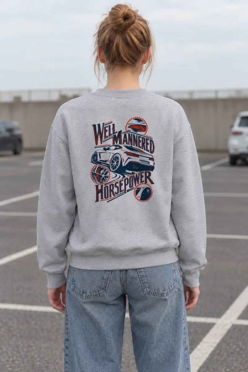"Well Mannered Horsepower" Heavy Blend Unisex Crewneck Sweatshirt