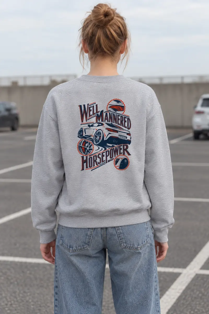 "Well Mannered Horsepower" Heavy Blend Unisex Crewneck Sweatshirt