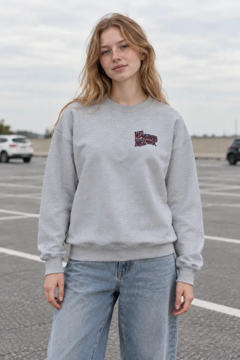 "Well Mannered Horsepower" Heavy Blend Unisex Crewneck Sweatshirt