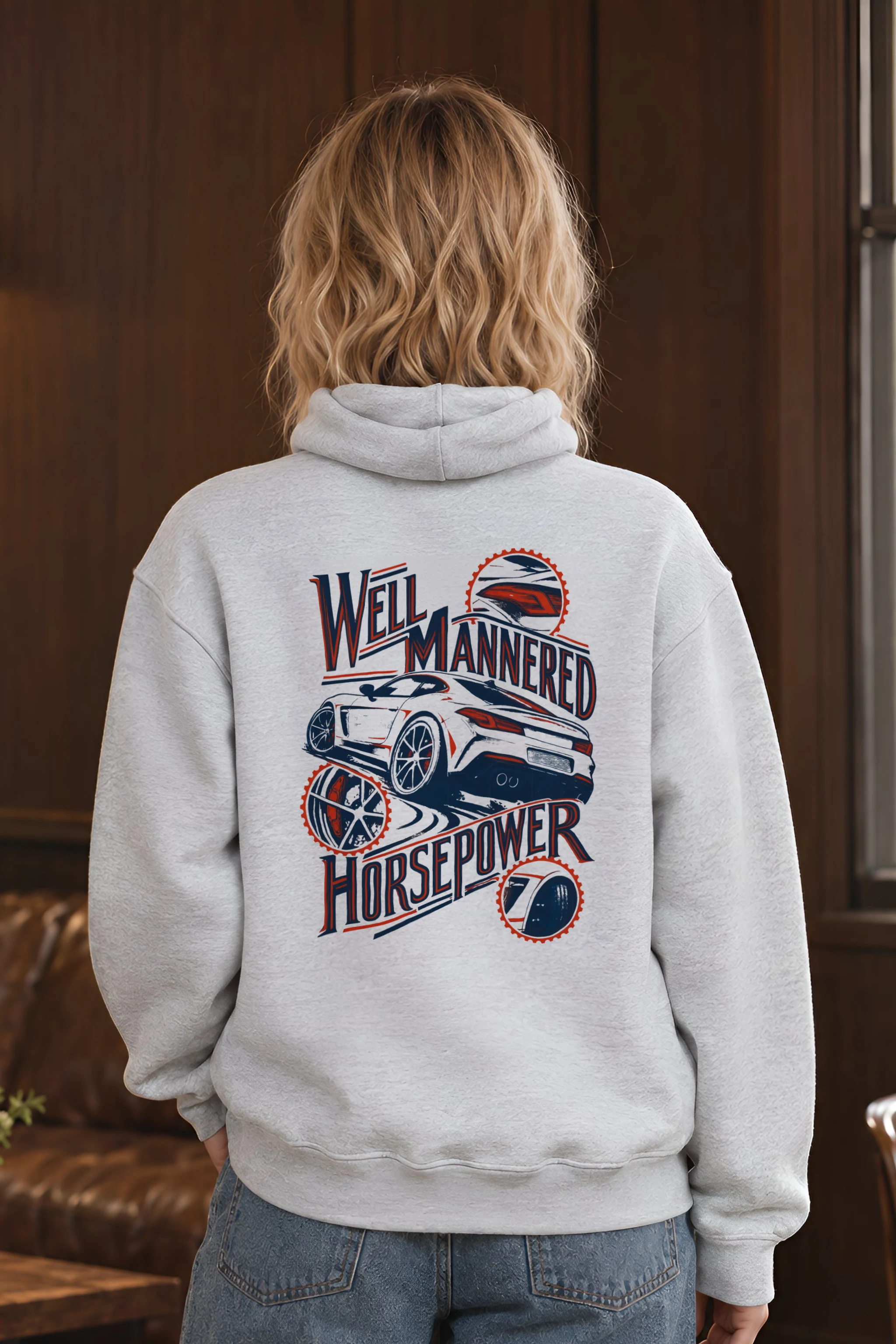 "Well Mannered Horsepower" Heavy Blend Unisex Pullover Hoodie