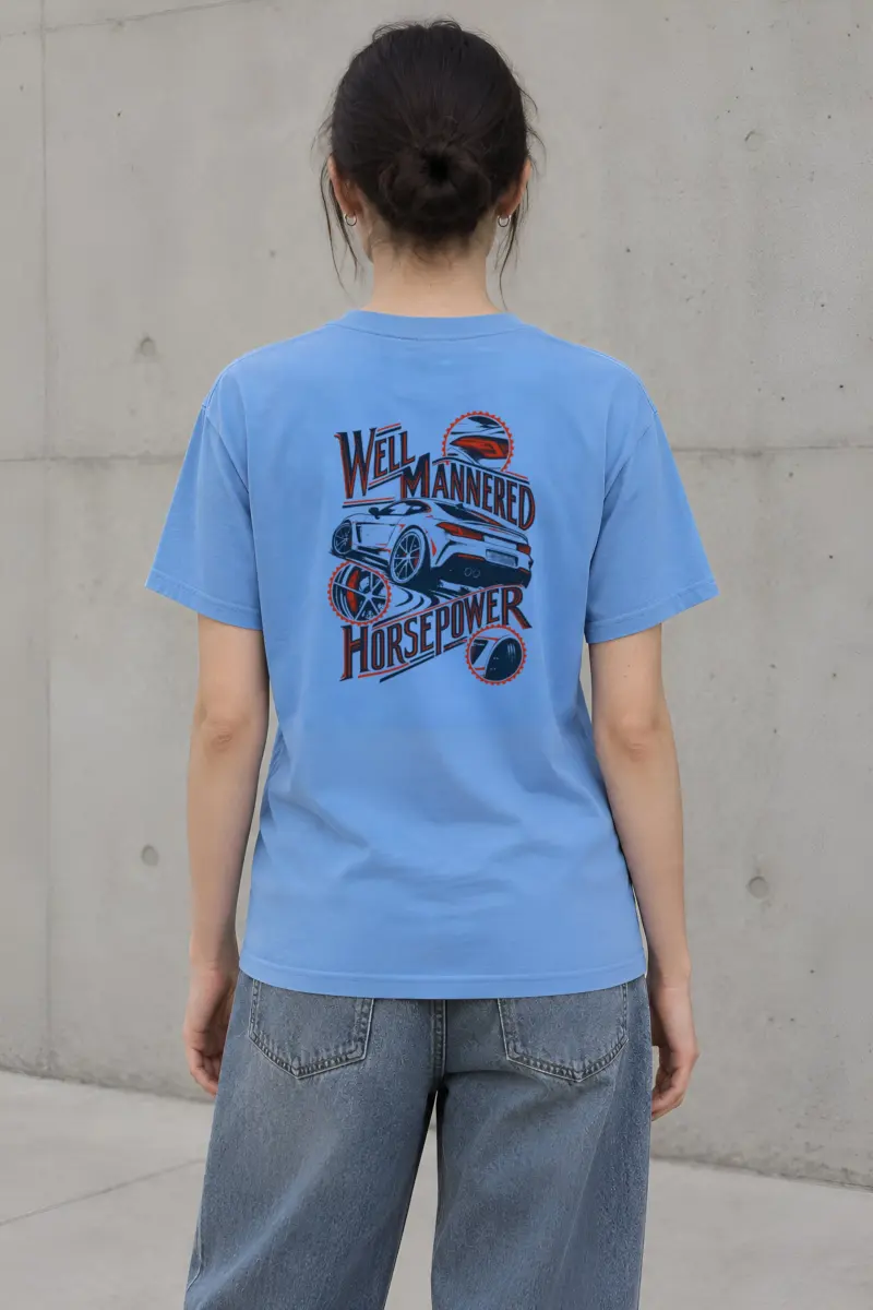"Well Mannered Horsepower" Heavyweight Unisex Crewneck T-shirt