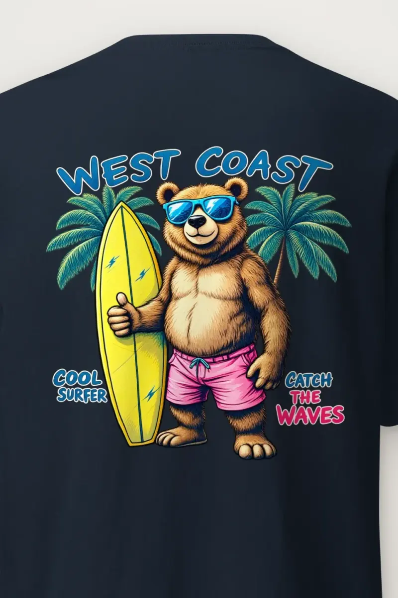 "West Coast Cool" Heavyweight Unisex Crewneck T-shirt