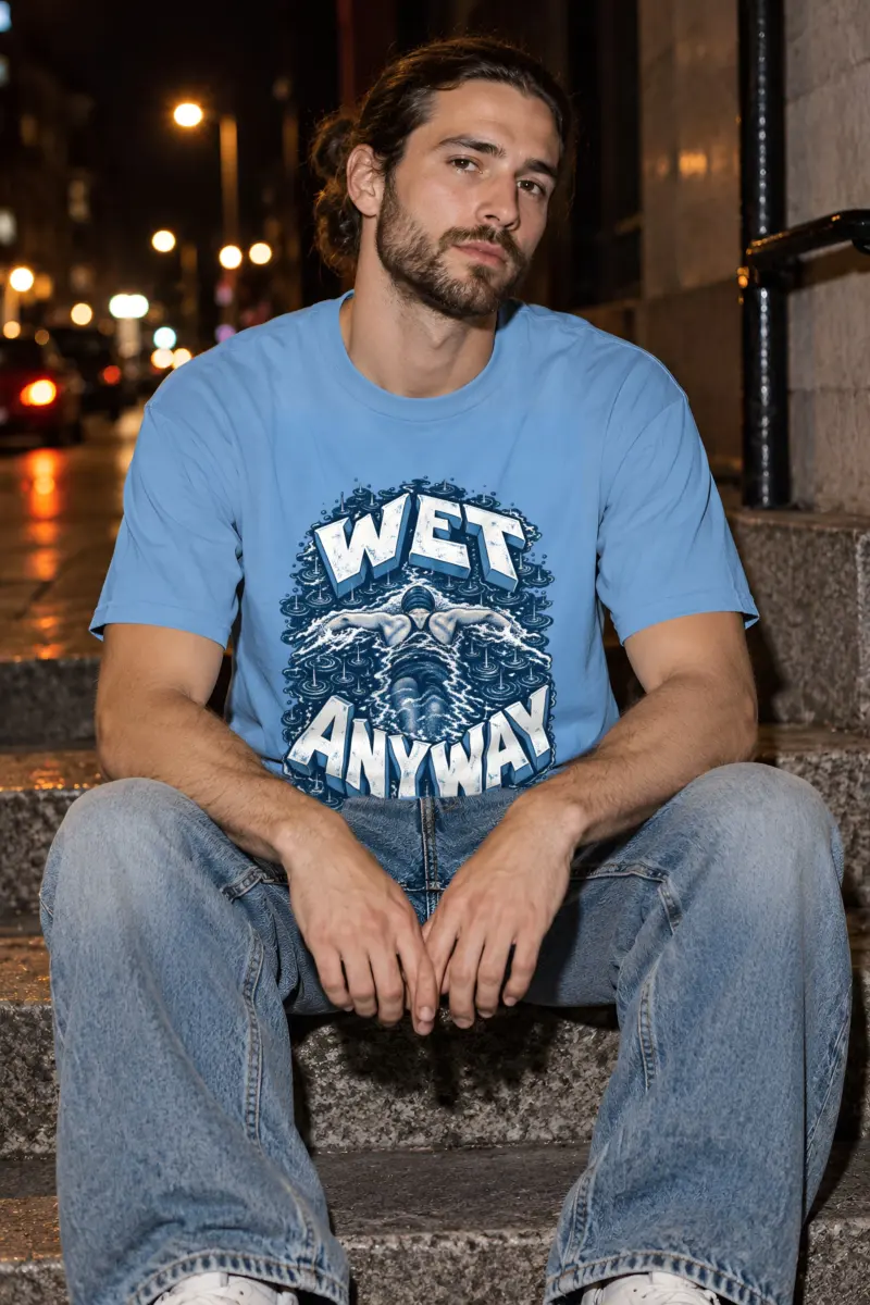 "Wet Anyway" Heavyweight Unisex Crewneck T-shirt