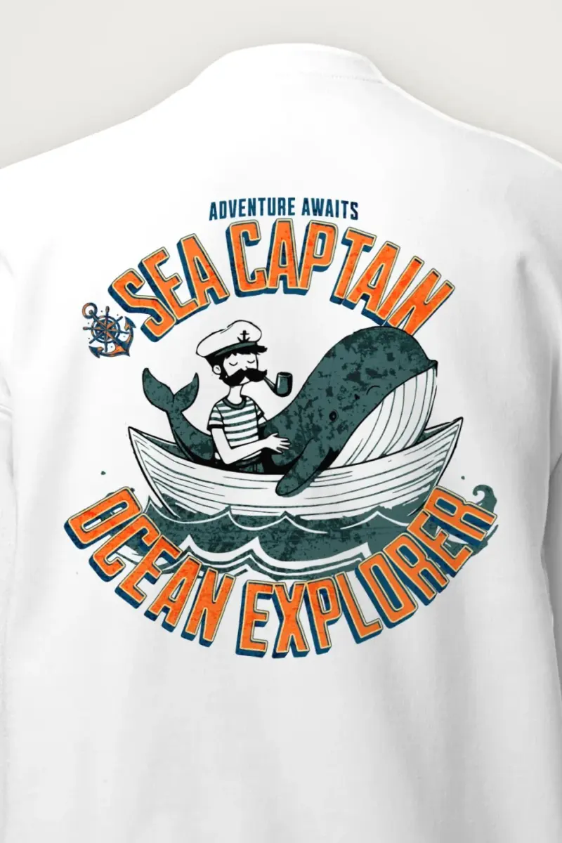 "Whalebound Captain" Heavy Blend Unisex Crewneck Sweatshirt