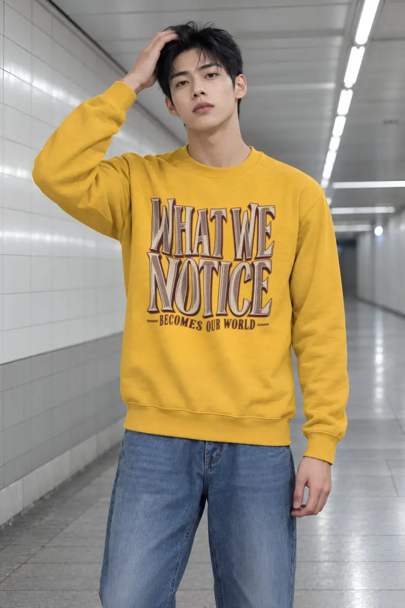 "What We Notice" Heavy Blend Unisex Crewneck Sweatshirt