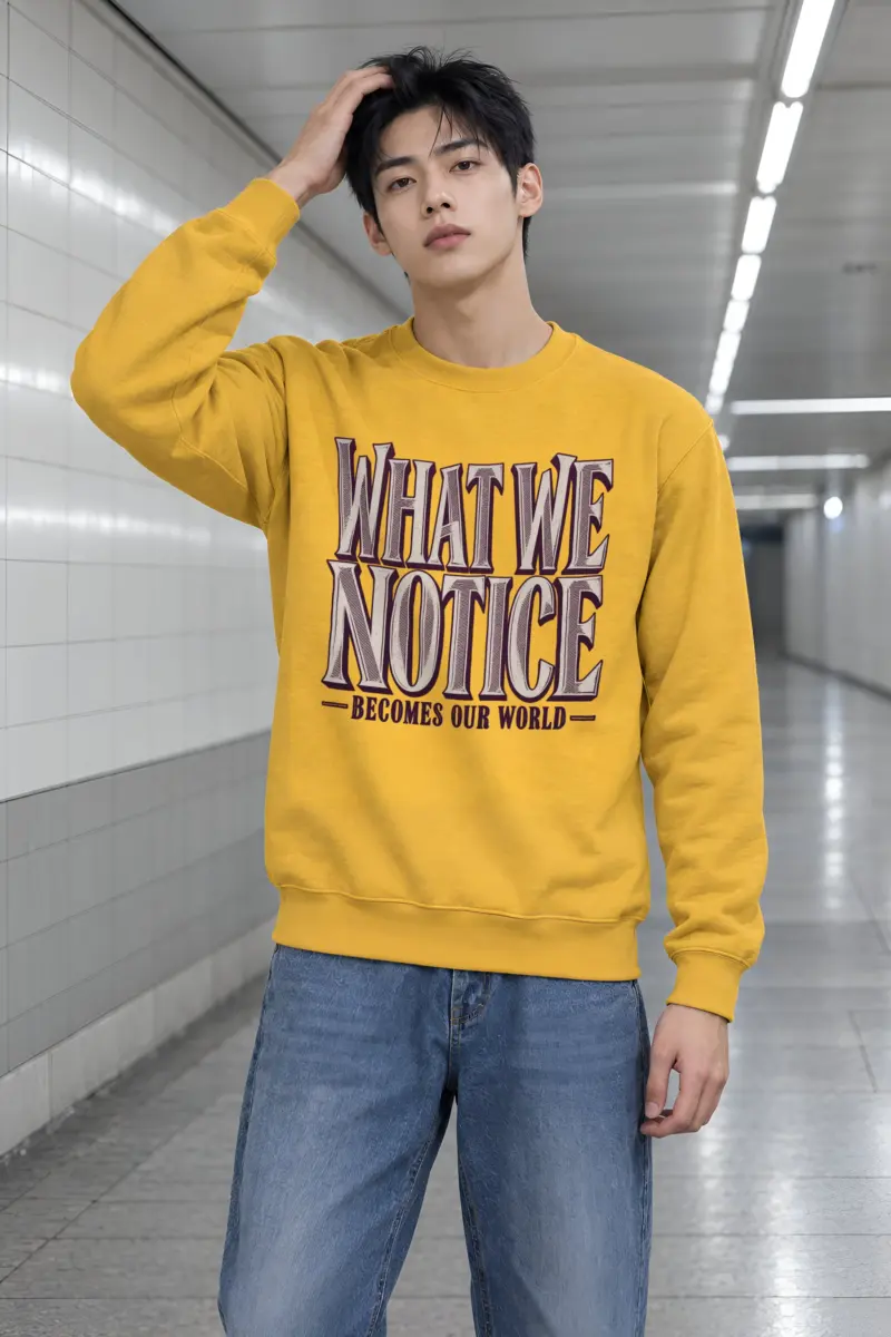 "What We Notice" Heavy Blend Unisex Crewneck Sweatshirt